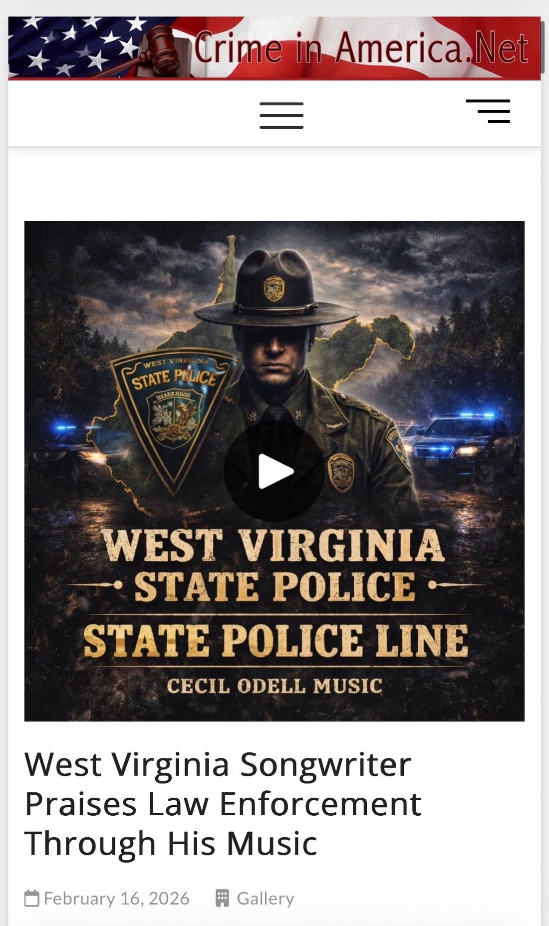 Featured by Crime in America.Net - Cecil Odell Music