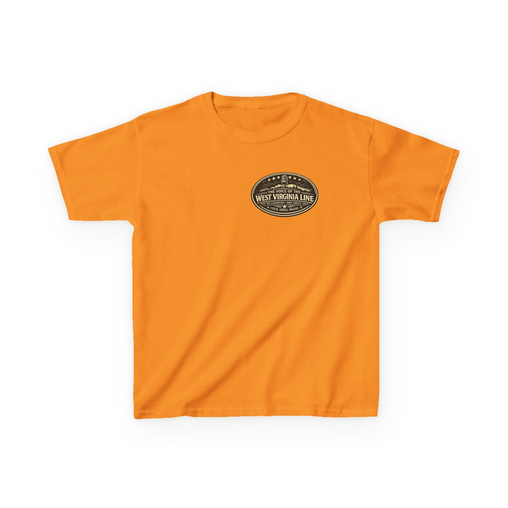 West Virginia Line Kids T‑Shirt: 'The Voice of the West Virginia Line' Vintage Emblem