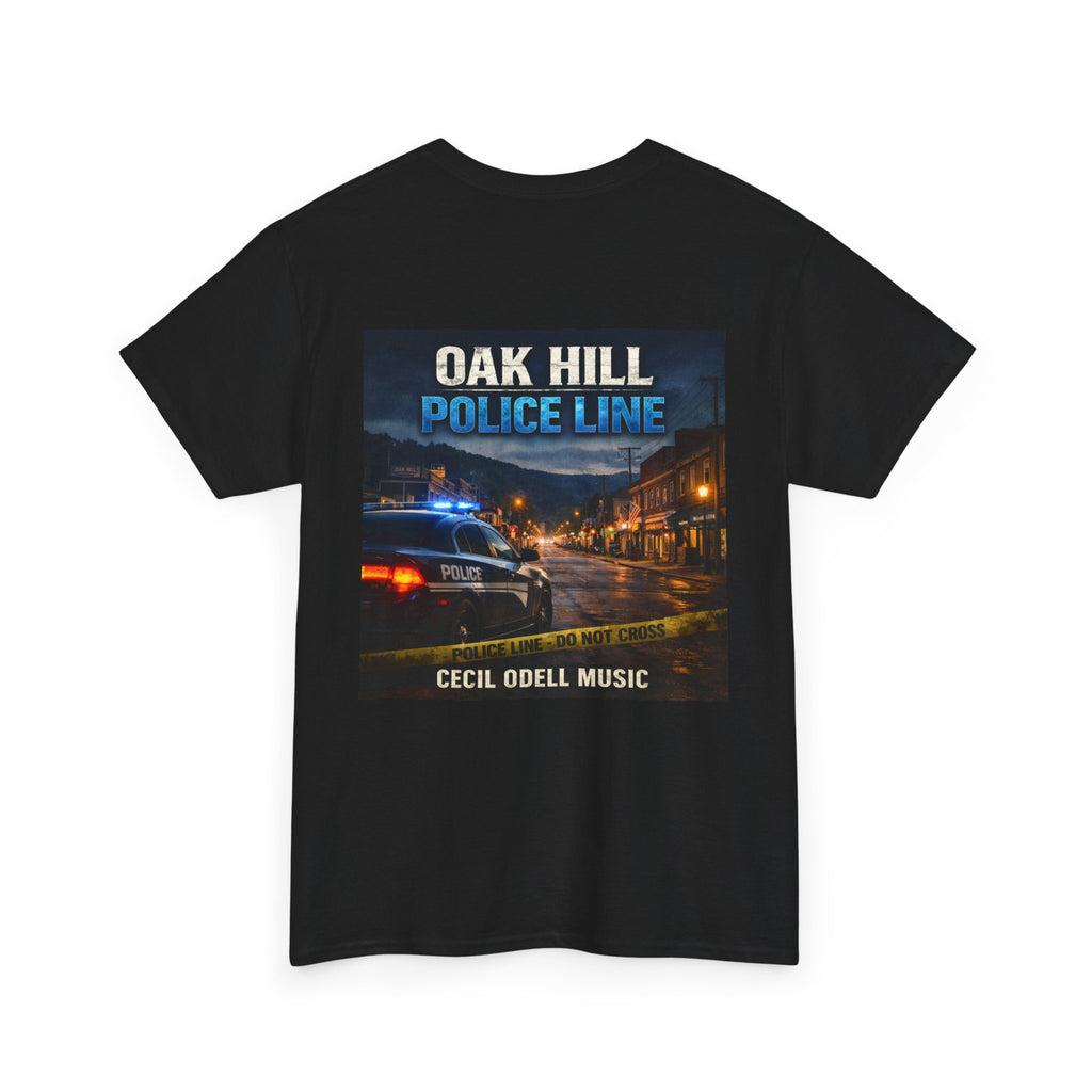 Police Line T-Shirt: Oak Hill 'Police Line' Album Cover Tee