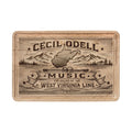 Engraved 'Cecil Odell Music - West Virginia Line' Wooden Cutting Board