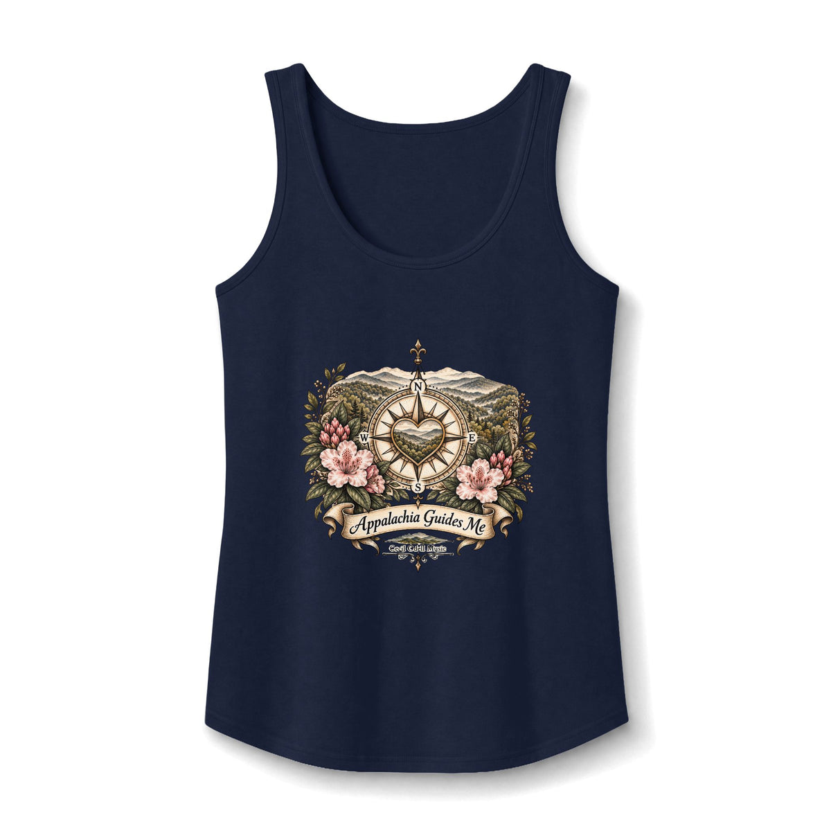 Appalachia Guide Co. Floral Heart Tank Top — Women's Cotton Graphic Tank