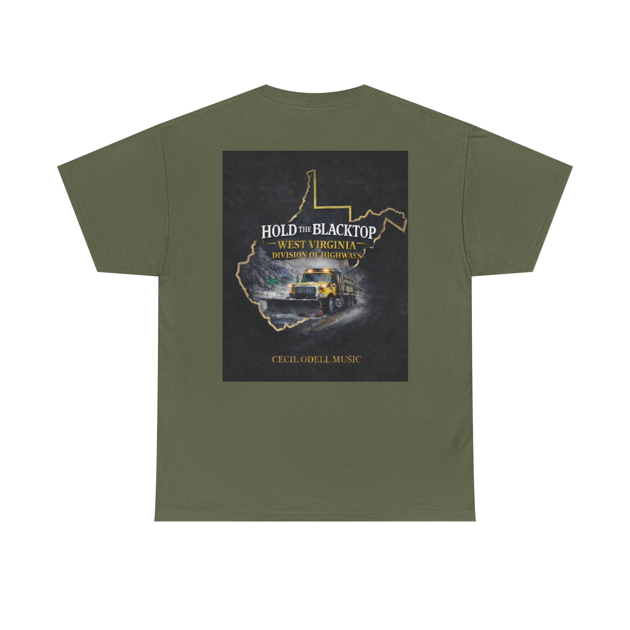West Virginia 'Hold the Blacktop' Graphic Tee: Vintage Truck State Outline Music Shirt