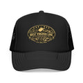 West Virginia Line Vintage Foam Trucker Hat: Rustic State Patch Cap