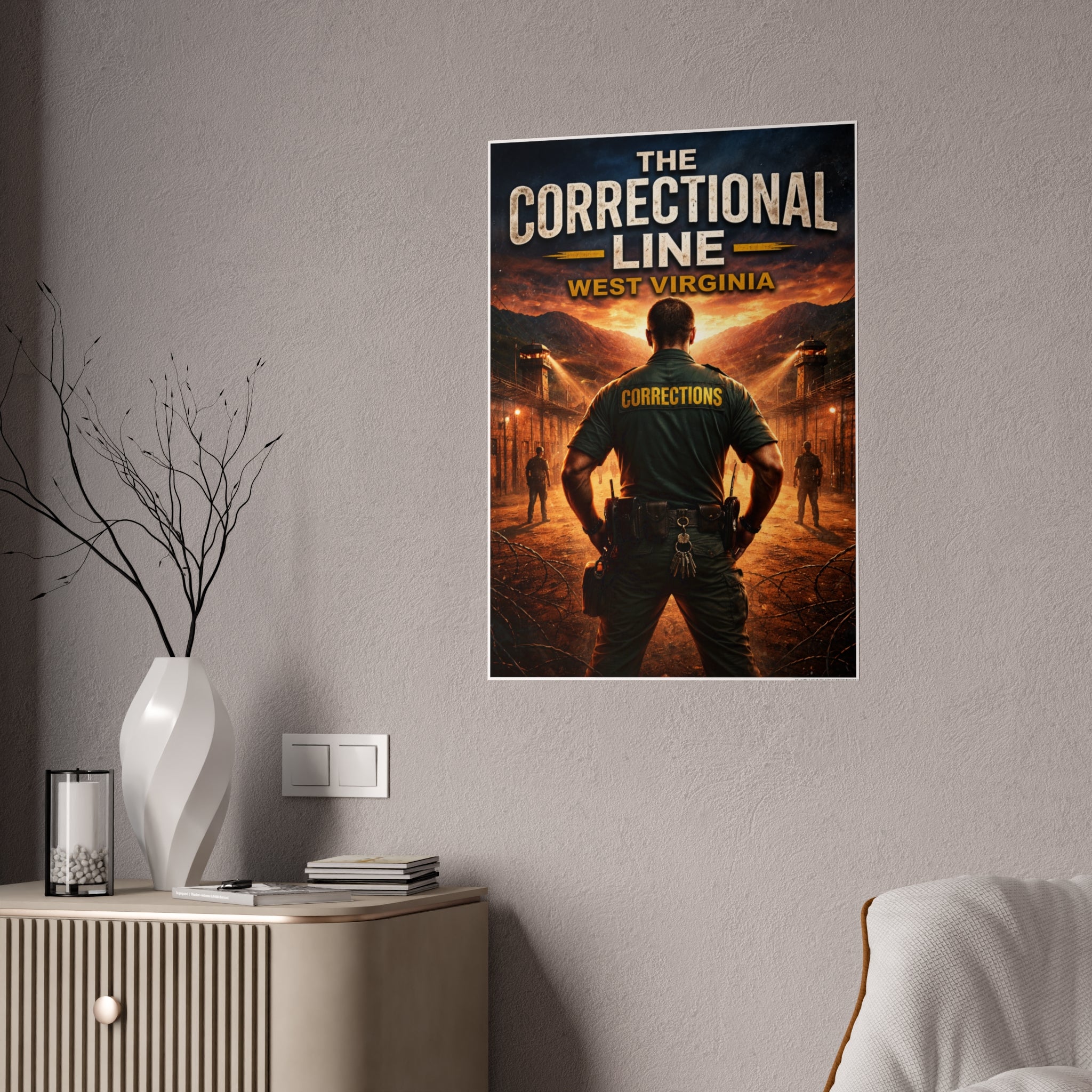 The Correctional Line West Virginia Poster - Corrections Officer Tribute Gloss Print