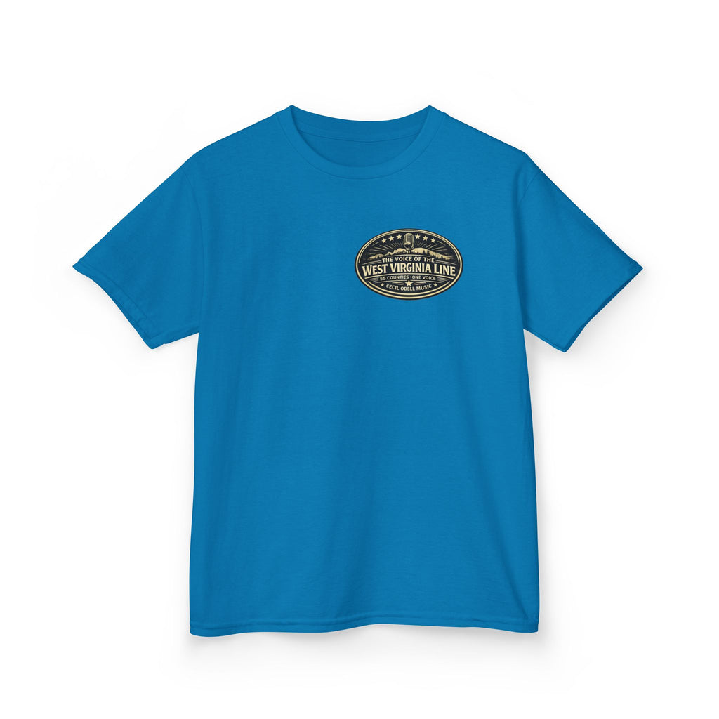 West Virginia Line Kids T‑Shirt: 'The Voice of the West Virginia Line' Vintage Emblem