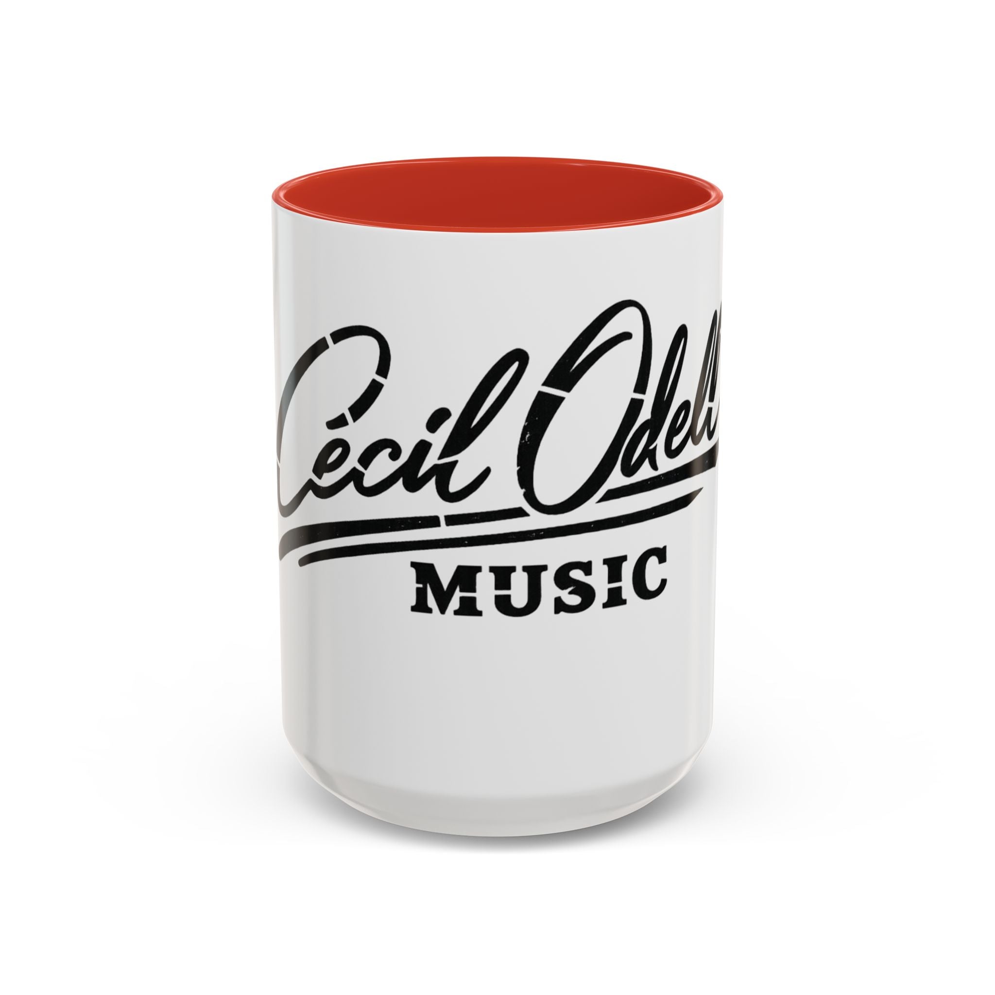 Cecil Odell Music Accent Coffee Mug: Black-Trim Musician Gift (11/15 oz)