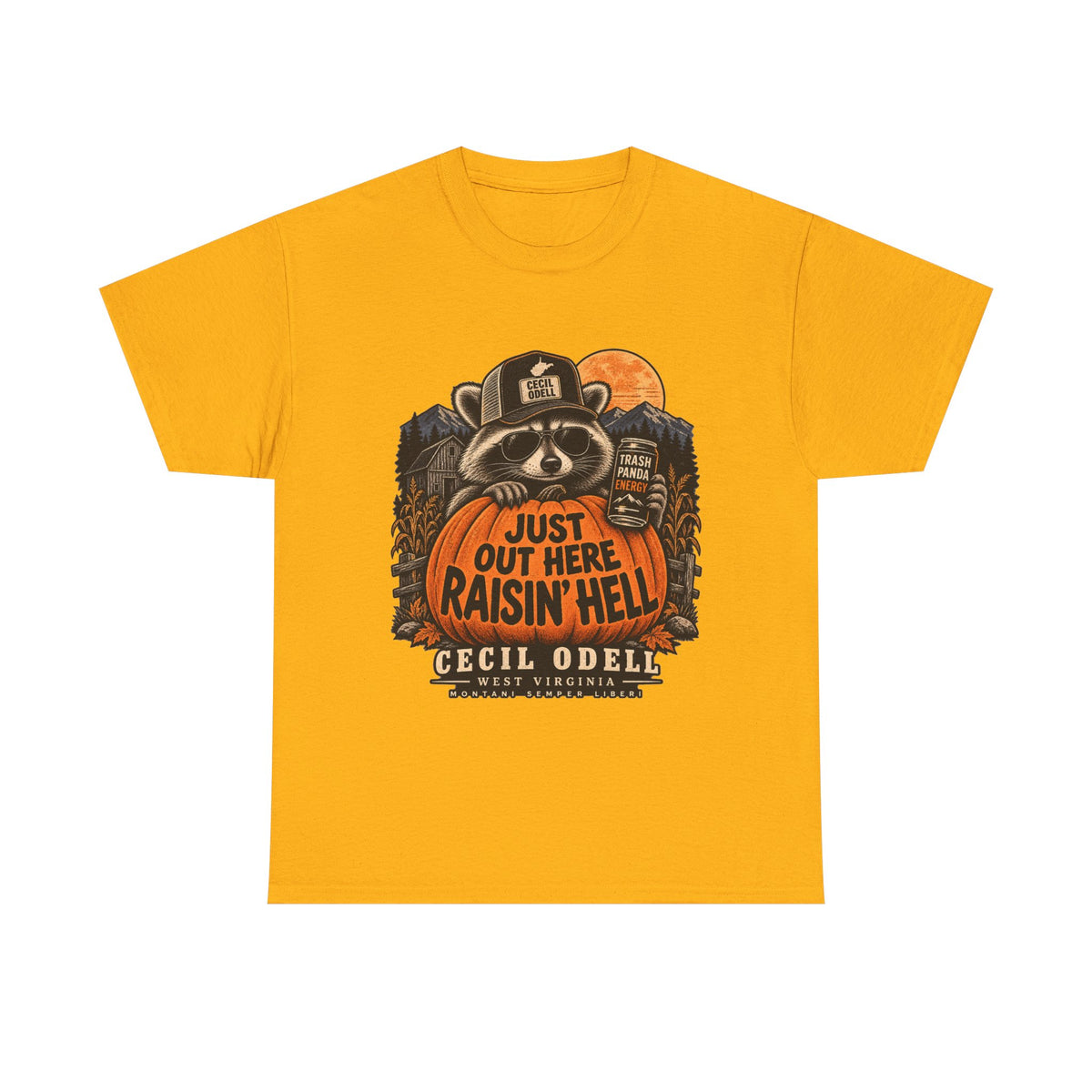 Just Out Here Raisin' Hell Halloween Tee | Cecil Odell