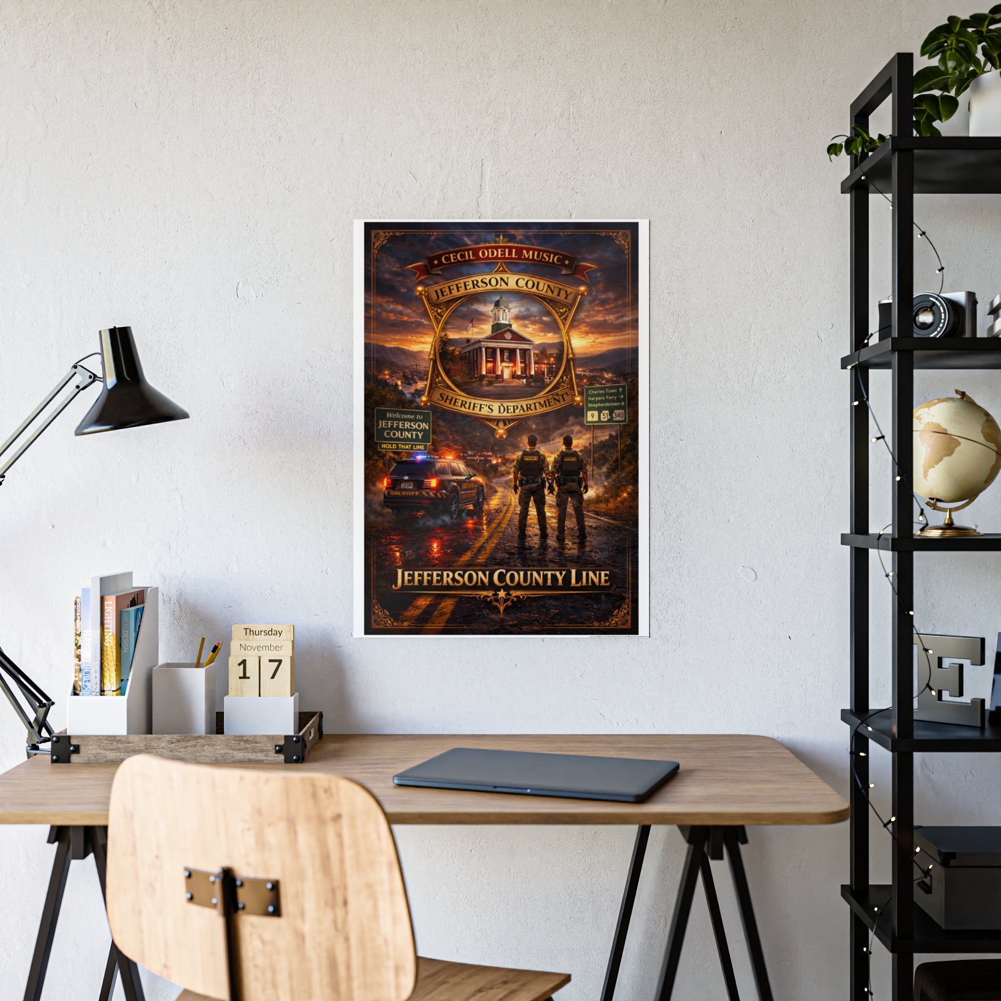Jefferson County Line Police Poster: Sheriff’s Department Scenic Gloss Print