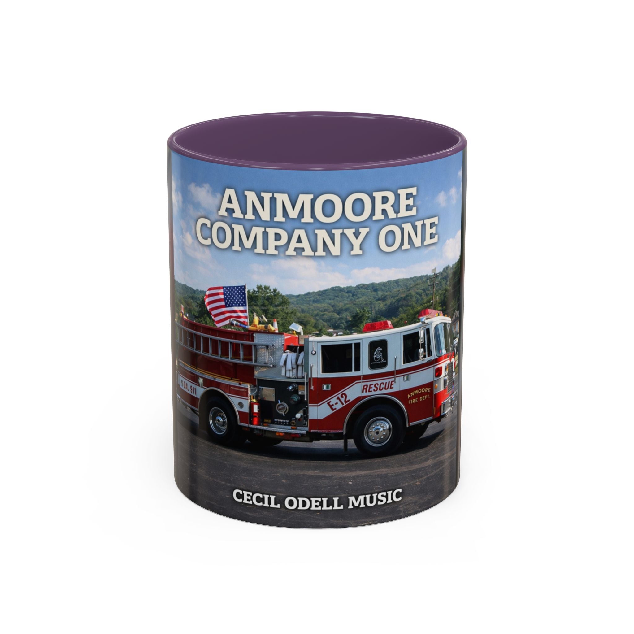 Fire Truck Coffee Mug: Anmoore Company One Tribute (Cecil Odell Music)