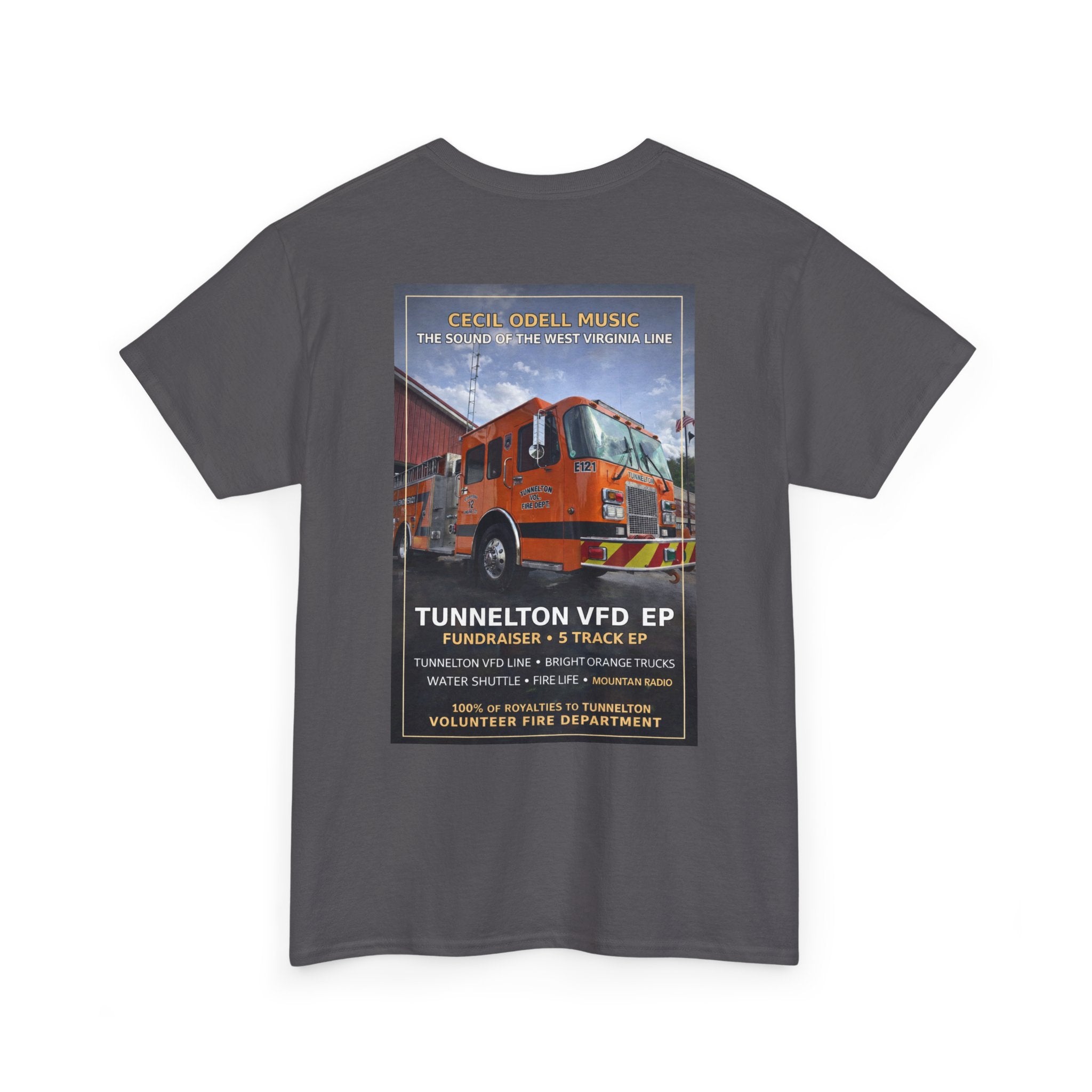 Tunnelton VFD Firetruck Tee: Volunteer Fire Department Fundraiser T-Shirt