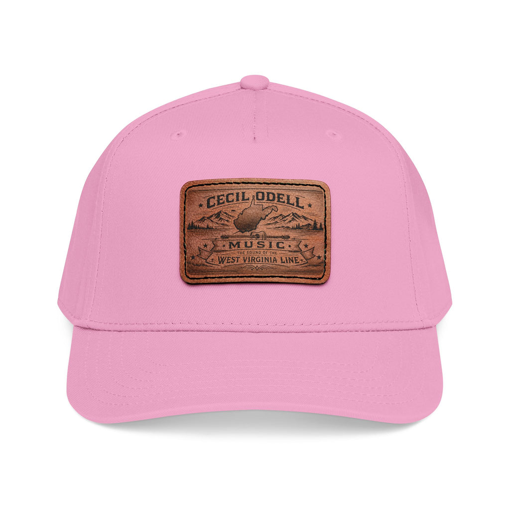 Leather Patch Baseball Cap: Cecil Odell Music Rectangle