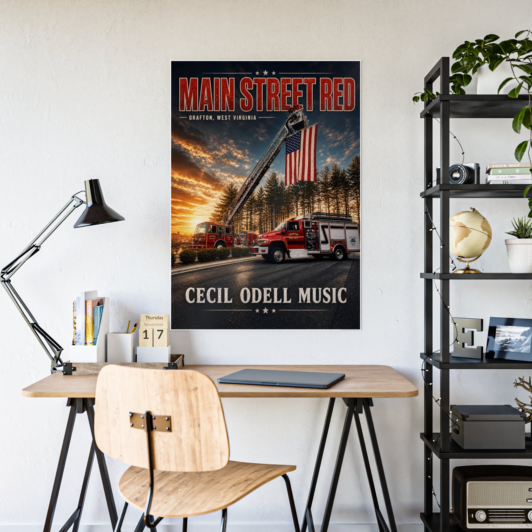 Main Street Red, Grafton VFD Poster