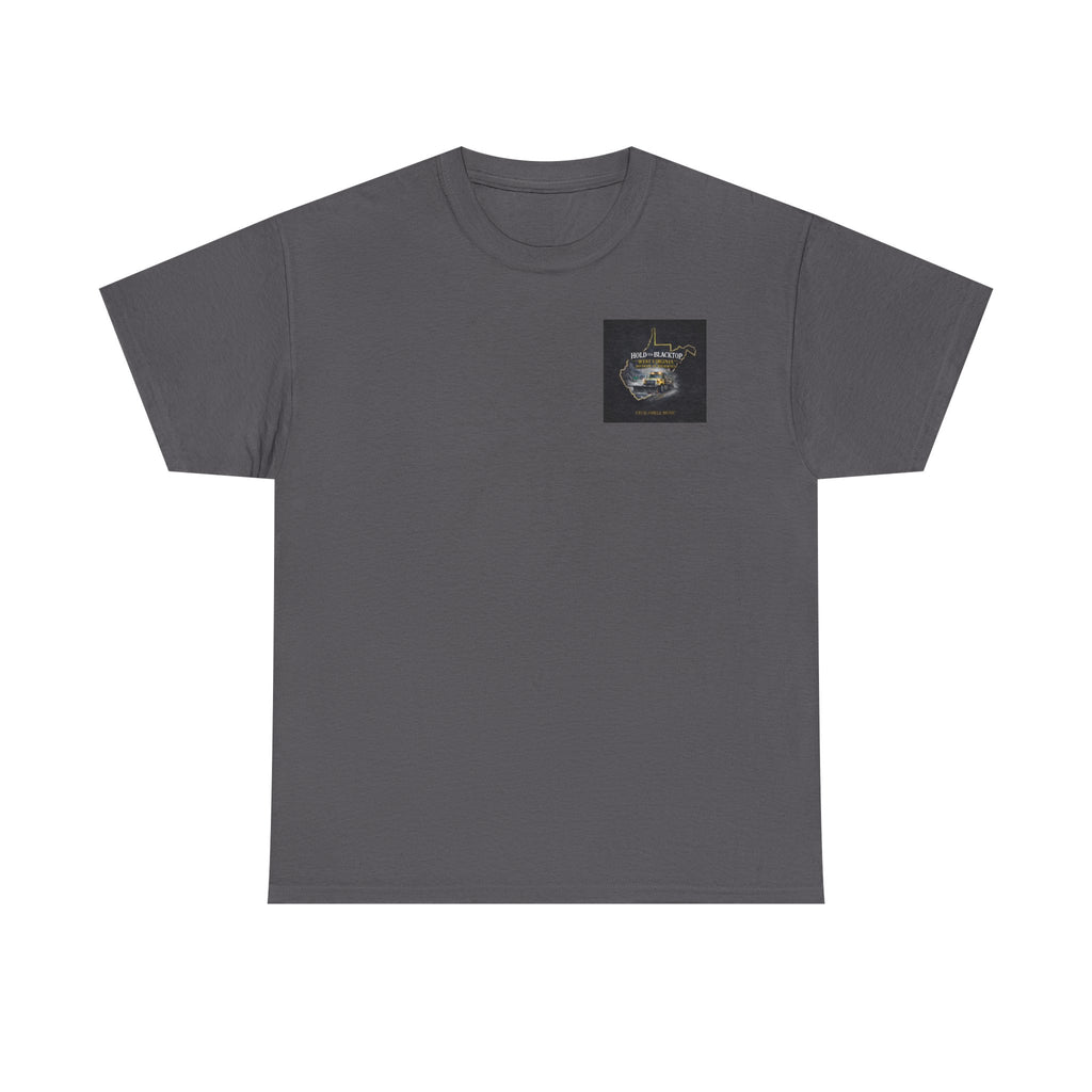 West Virginia 'Hold the Blacktop' Graphic Tee: Vintage Truck State Outline Music Shirt