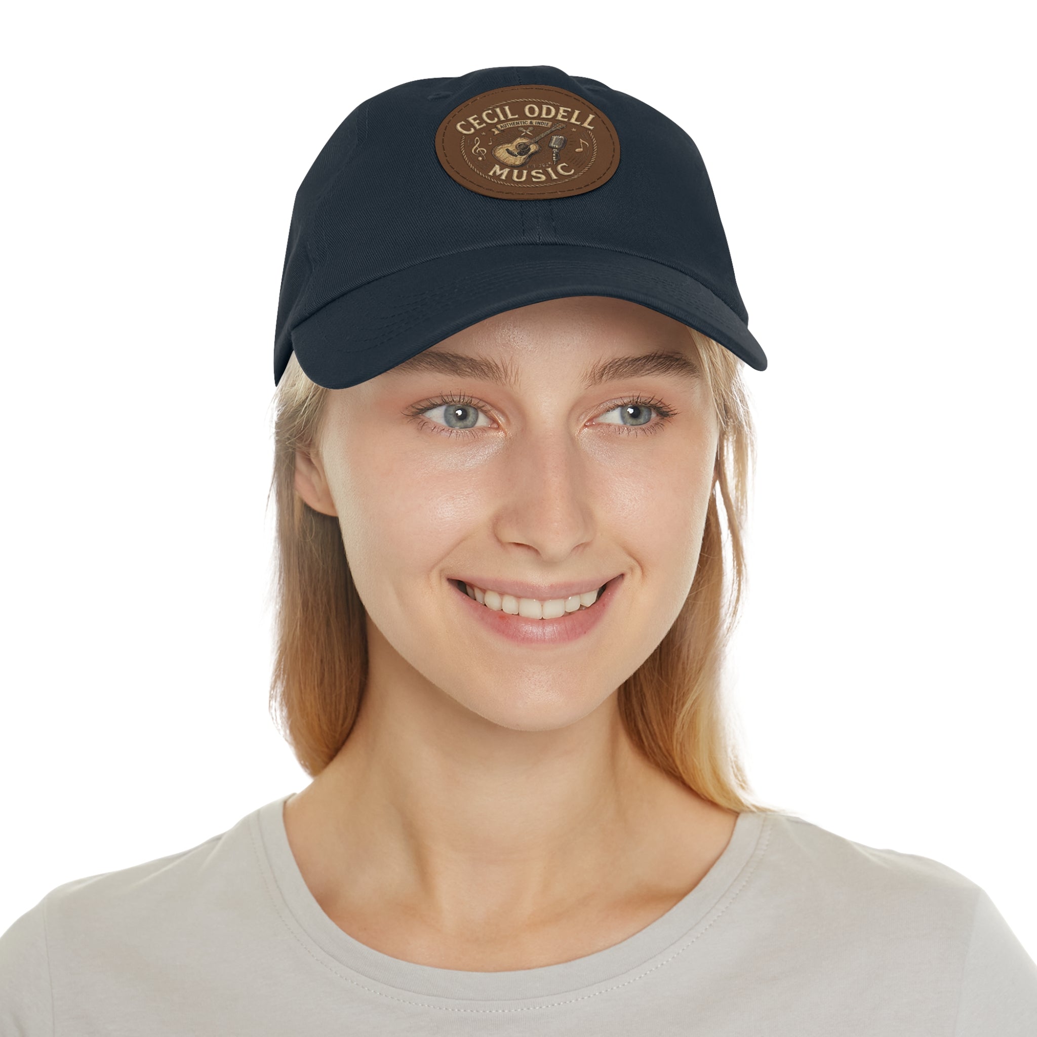 Cecil Odell Music Leather Patch Dad Hat