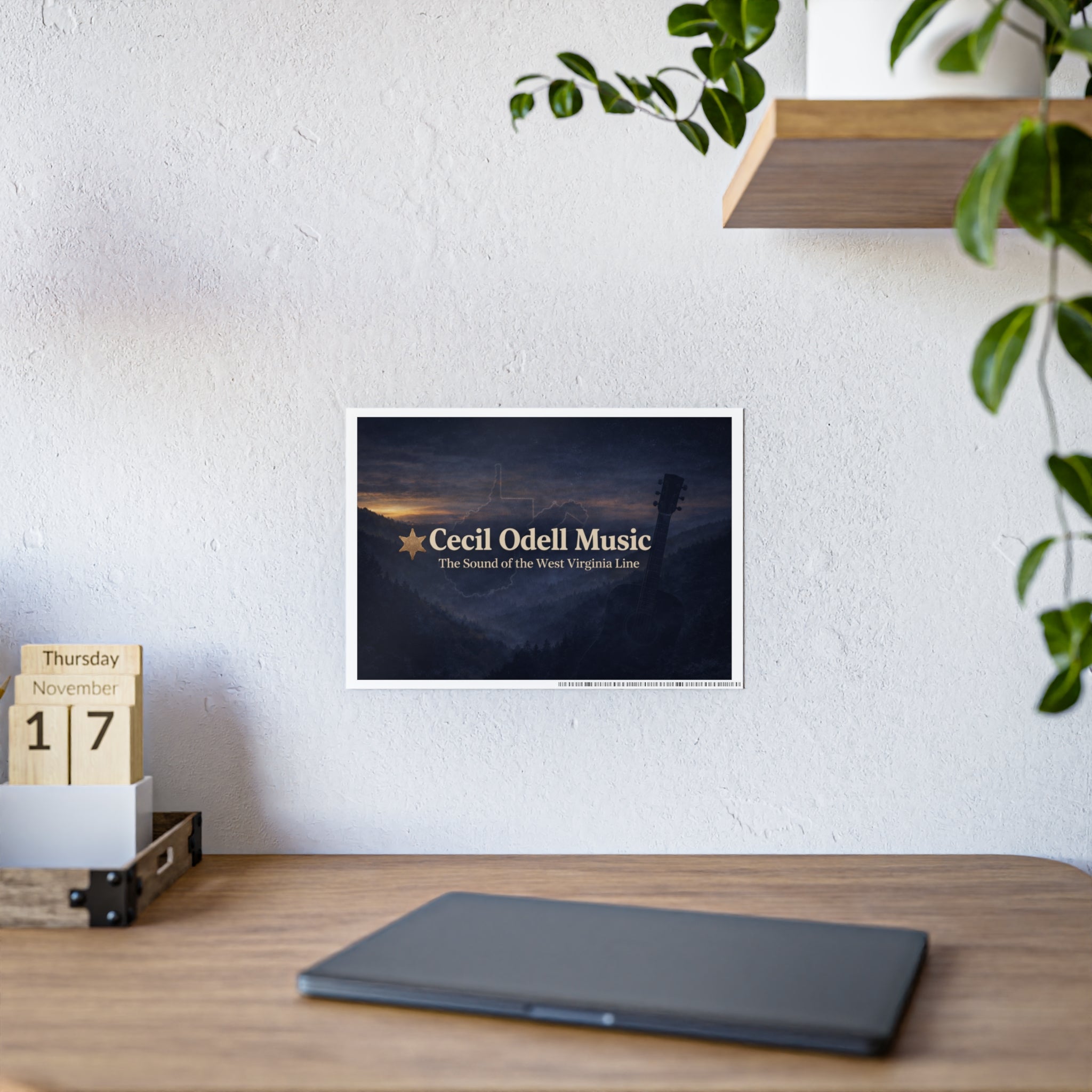 Cecil Odell Music Gloss Poster: 'The Sound of the West Virginia Line' Scenic Music Print