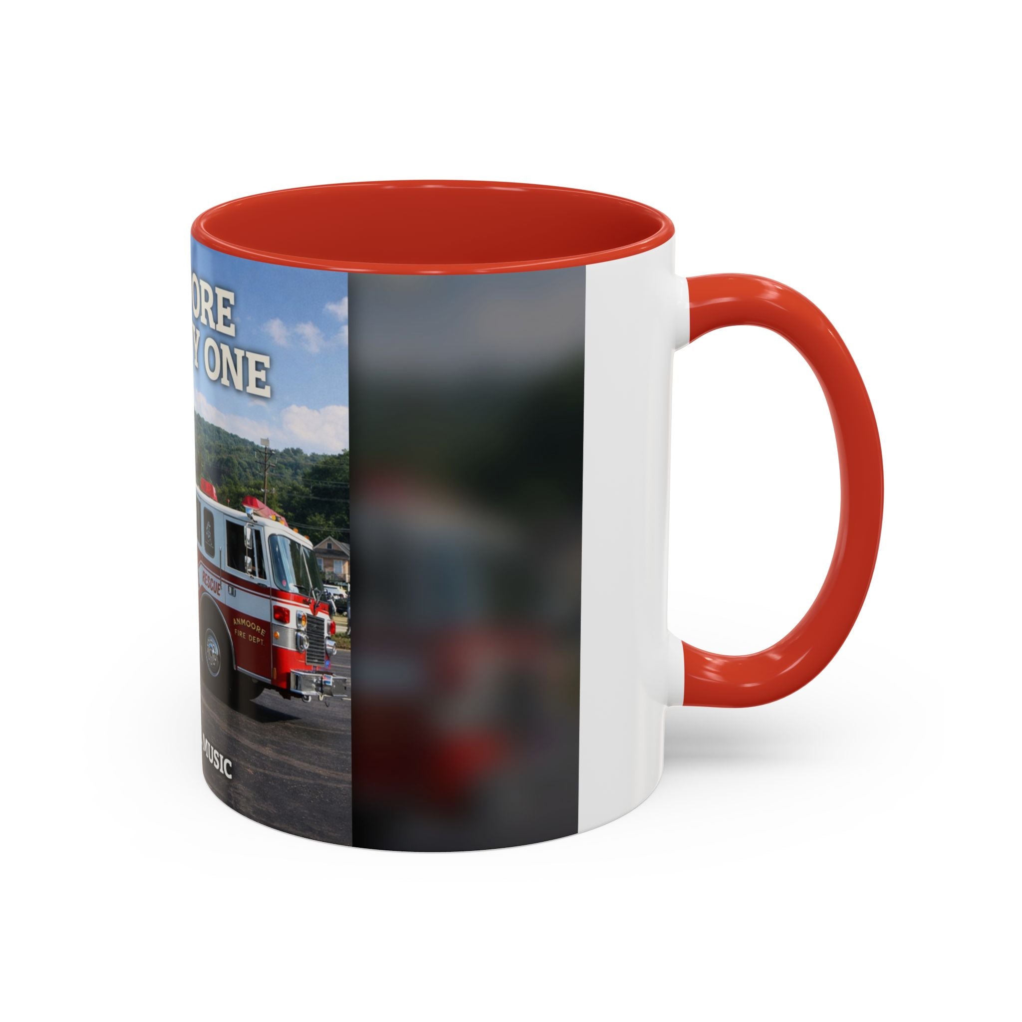 Fire Truck Coffee Mug: Anmoore Company One Tribute (Cecil Odell Music)