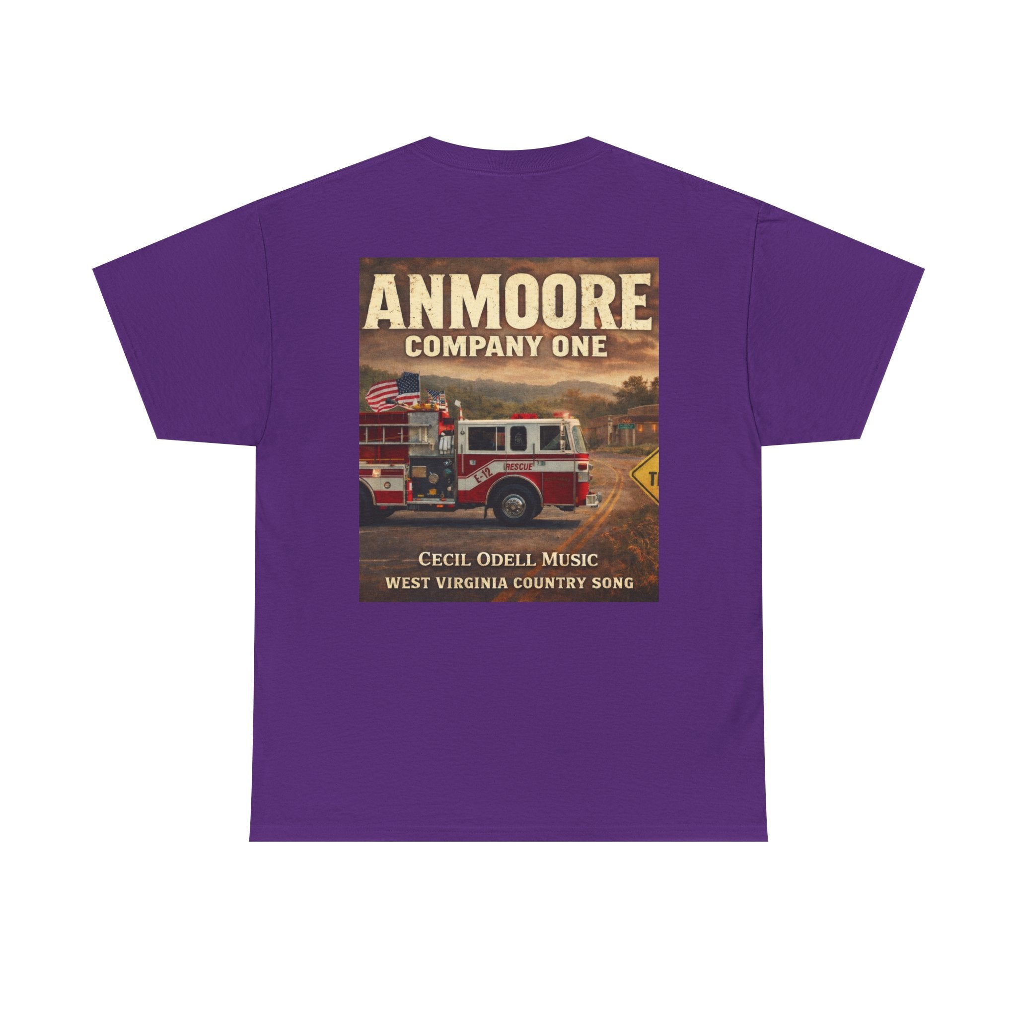 West Virginia Firetruck T-Shirt: Anmoore Company One Vintage Firefighter Tee