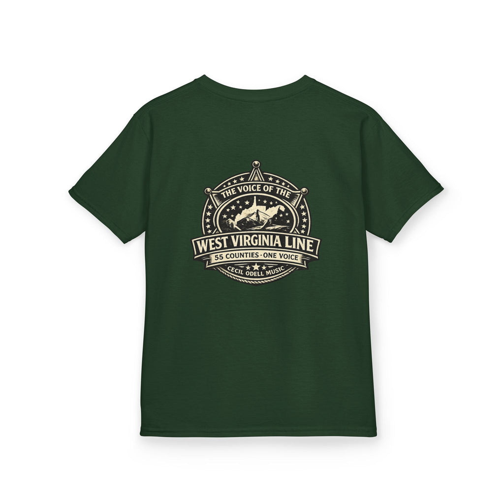West Virginia Line Kids T‑Shirt: 'The Voice of the West Virginia Line' Vintage Emblem