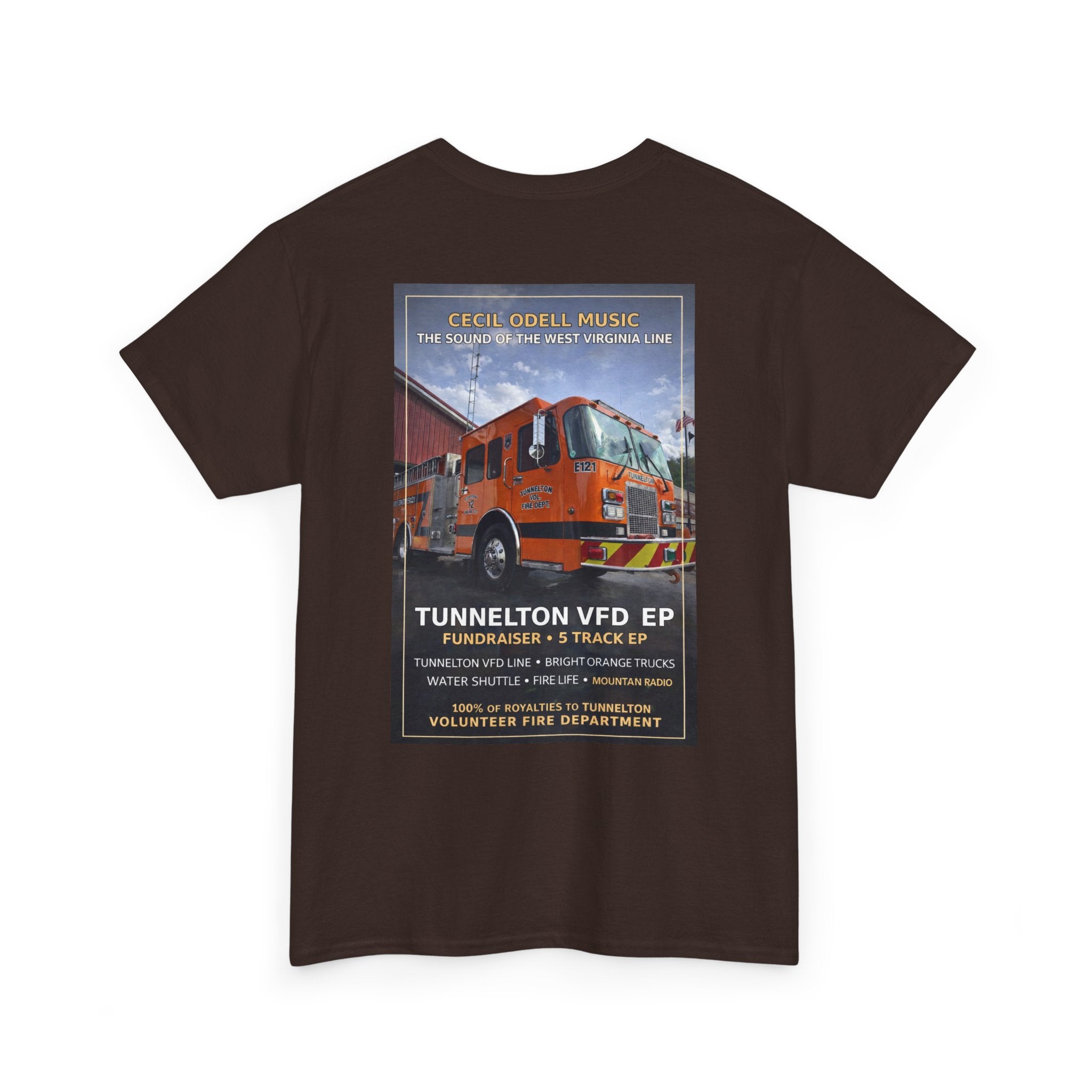 Tunnelton VFD Firetruck Tee: Volunteer Fire Department Fundraiser T-Shirt