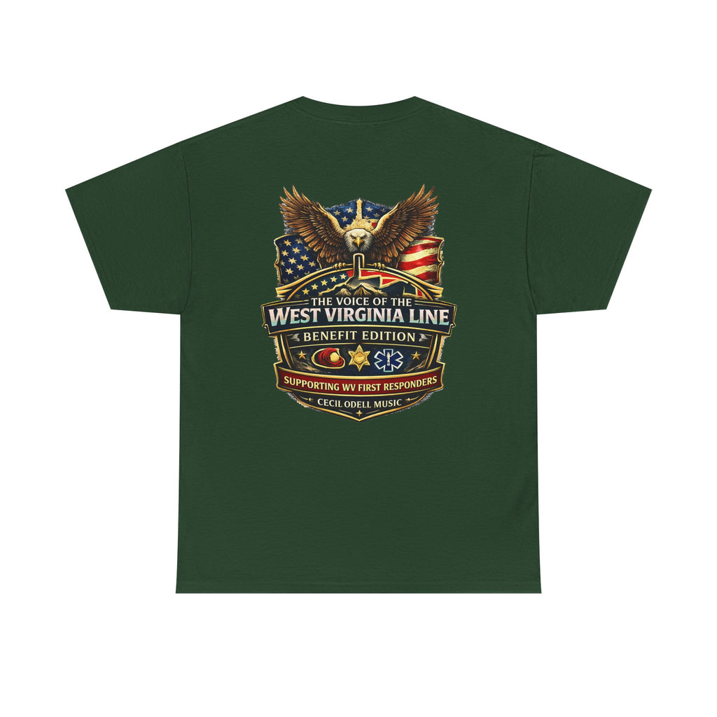 West Virginia Line Benefit Tee: Supporting First Responders (Eagle & Flag)
