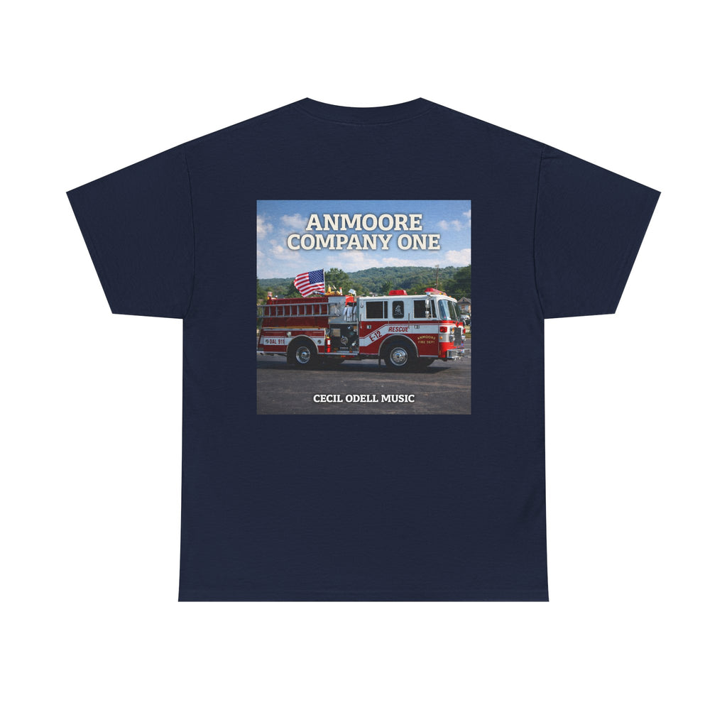 Firetruck Graphic Tee: "Anmoore Company One" Fire Department Tribute