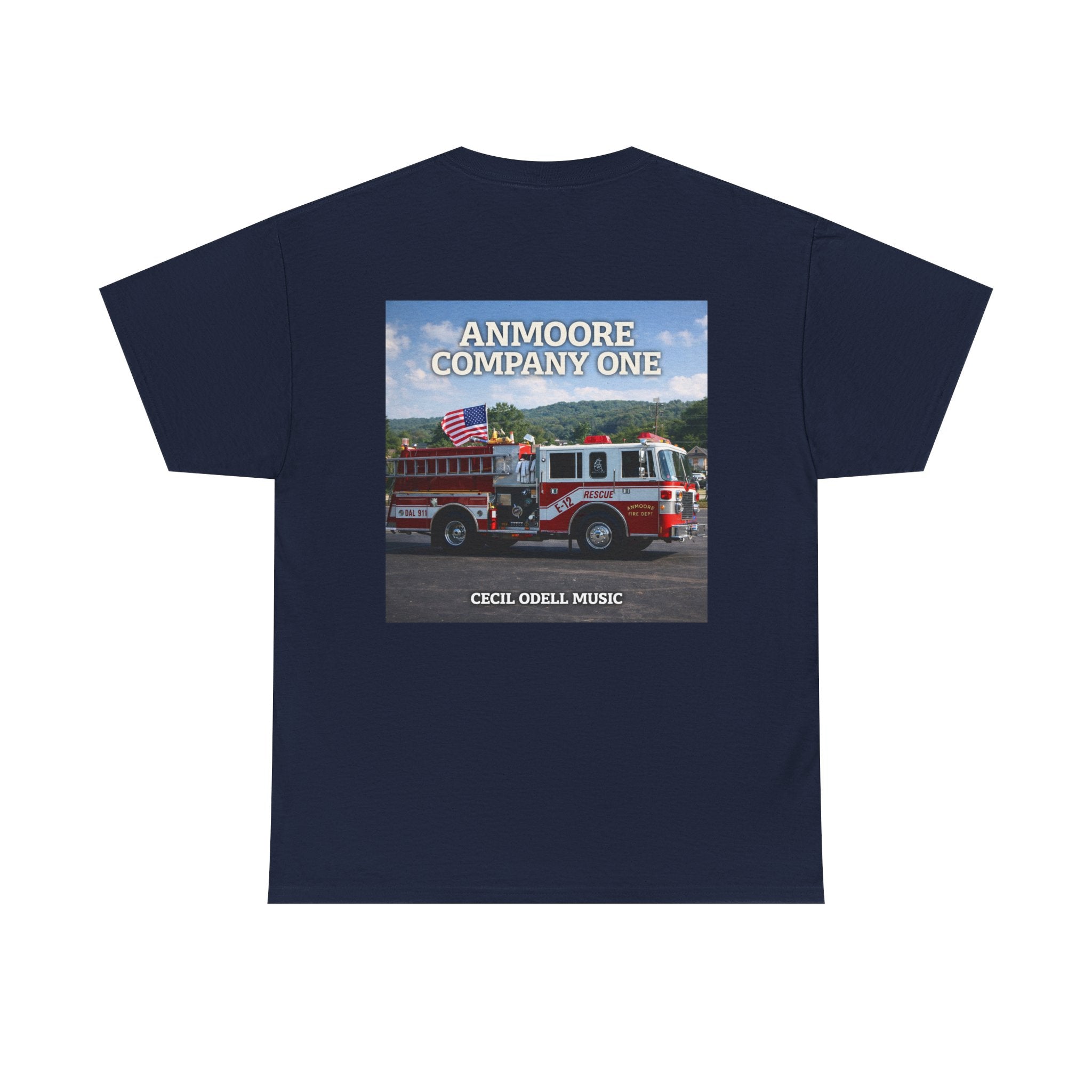 Firetruck Graphic Tee: "Anmoore Company One" Fire Department Tribute