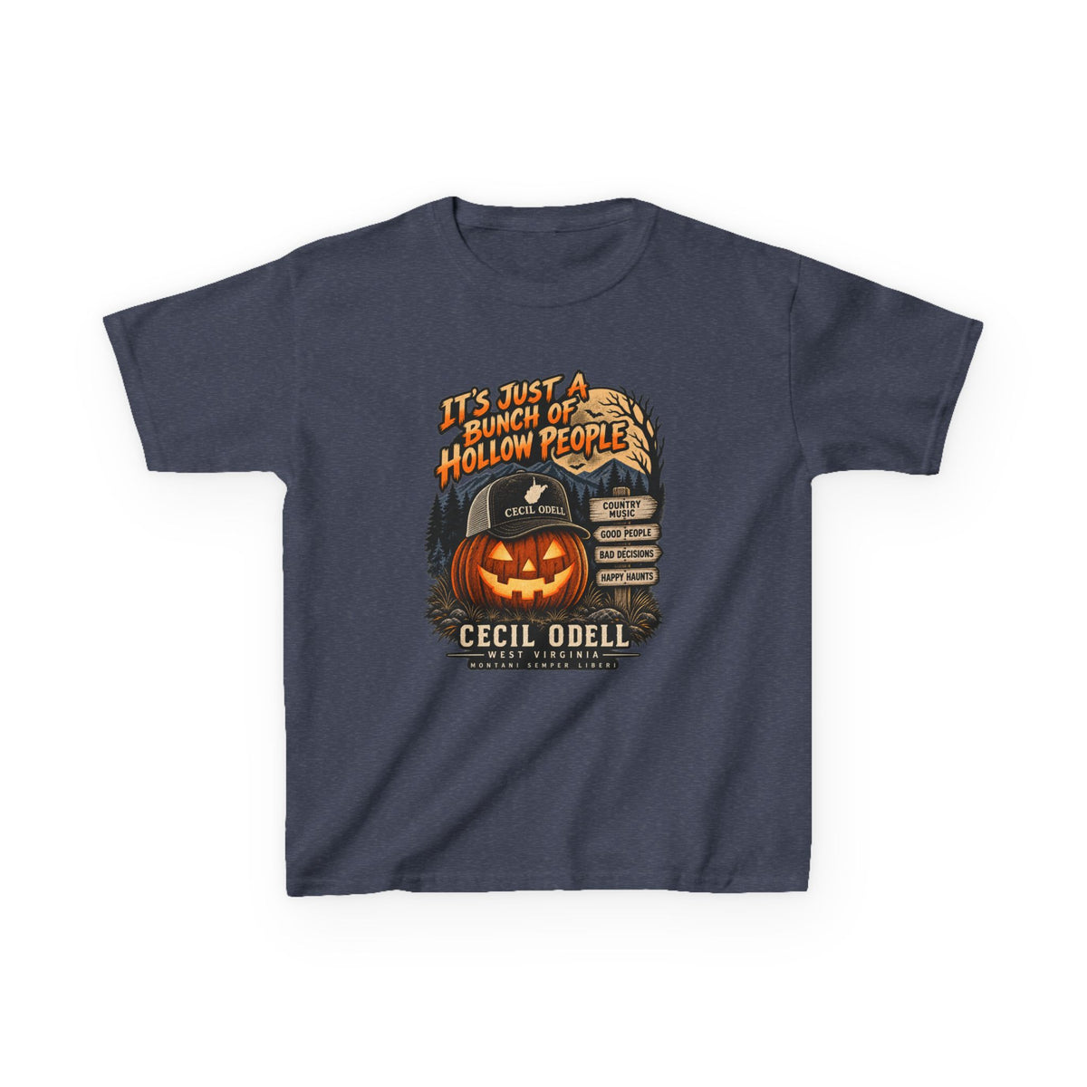 It's Just a Bunch of Hollow People Kids Halloween Tee | Cecil Odell