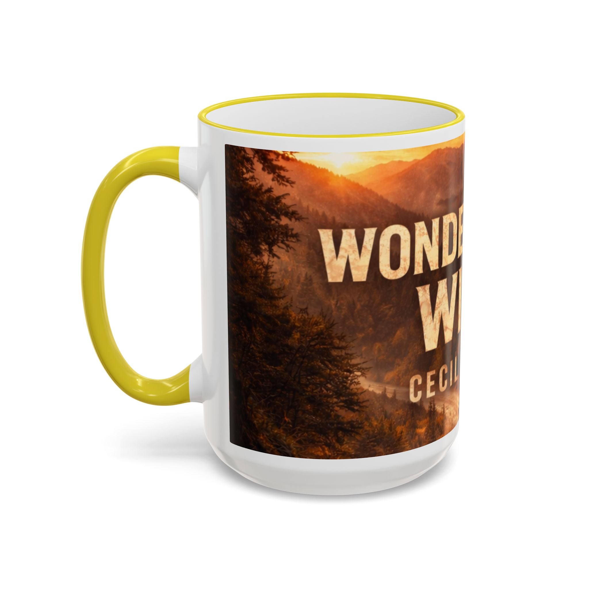 Wonderful Wild Scenic Mug: "Wonderful Wild" Cecil Odell Coffee Cup (Accent Rim & Handle)