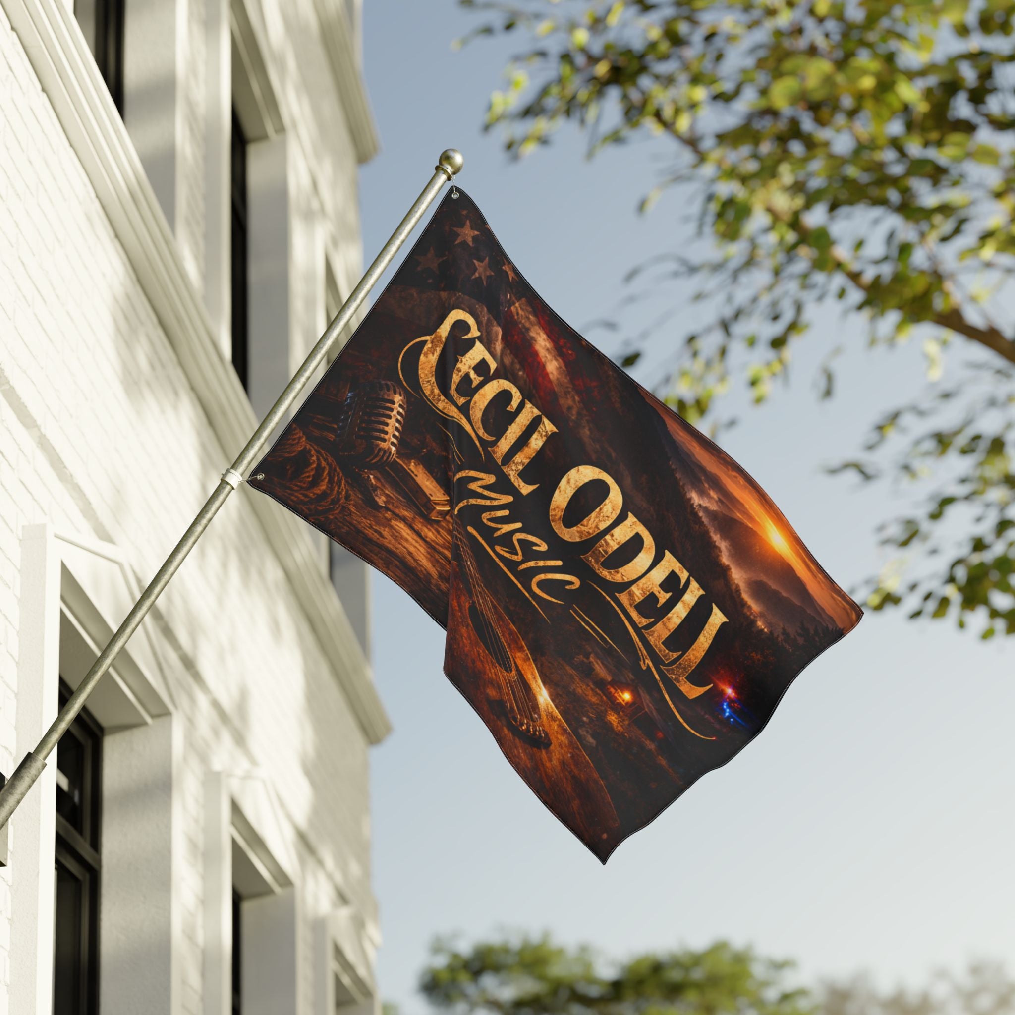 Cecil Odell Music Double-Sided Outdoor Flag