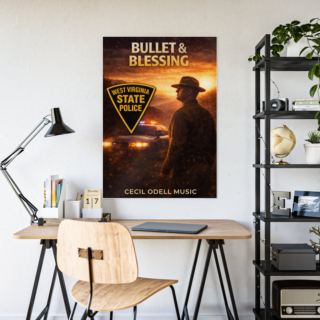 Gloss Poster: "Bullet & Blessing" West Virginia State Police Music Print