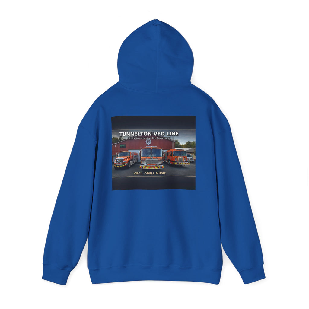 Tunnelton VFD Line Hoodie: Cool Music Firetruck Graphic Pullover