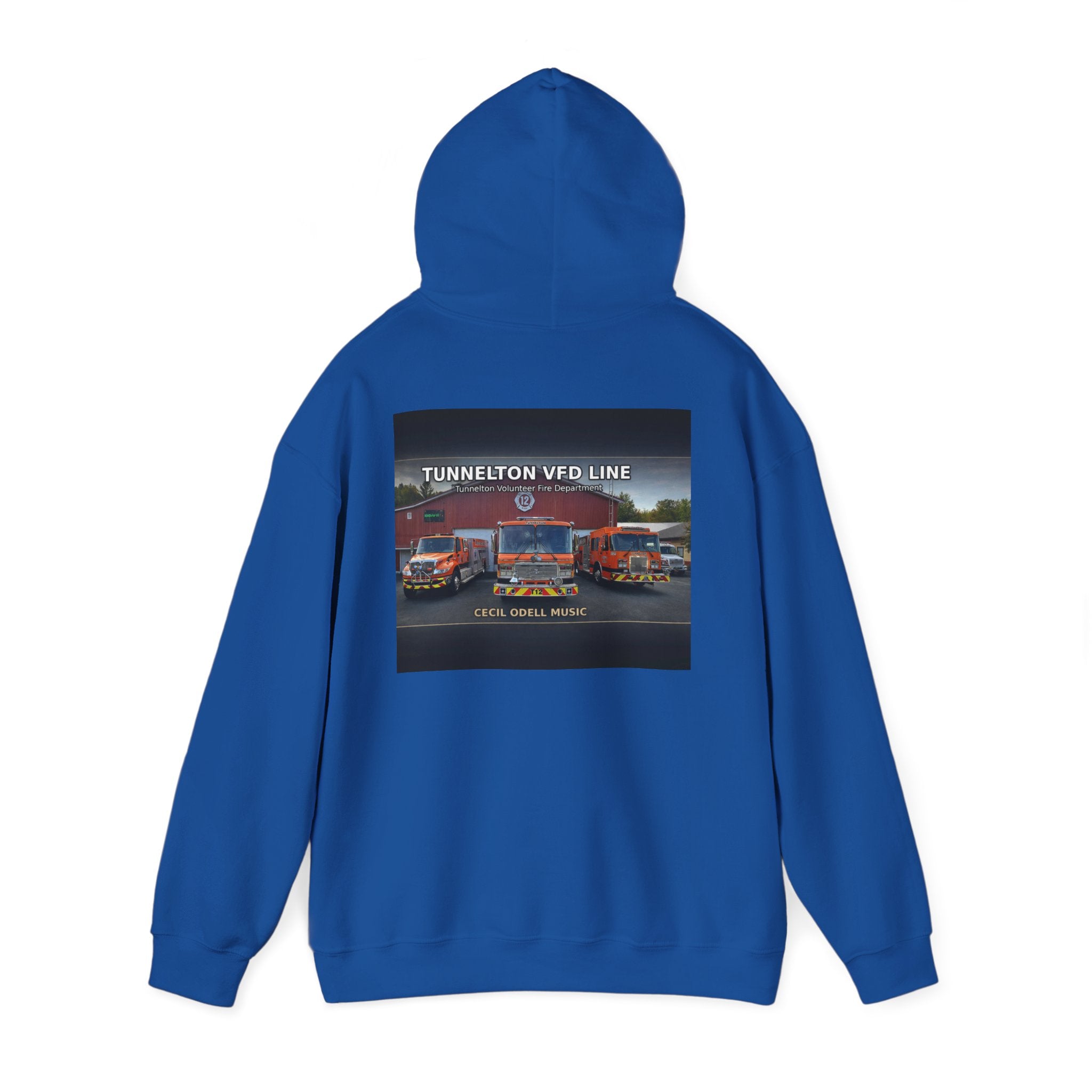 Tunnelton VFD Line Hoodie: Cool Music Firetruck Graphic Pullover