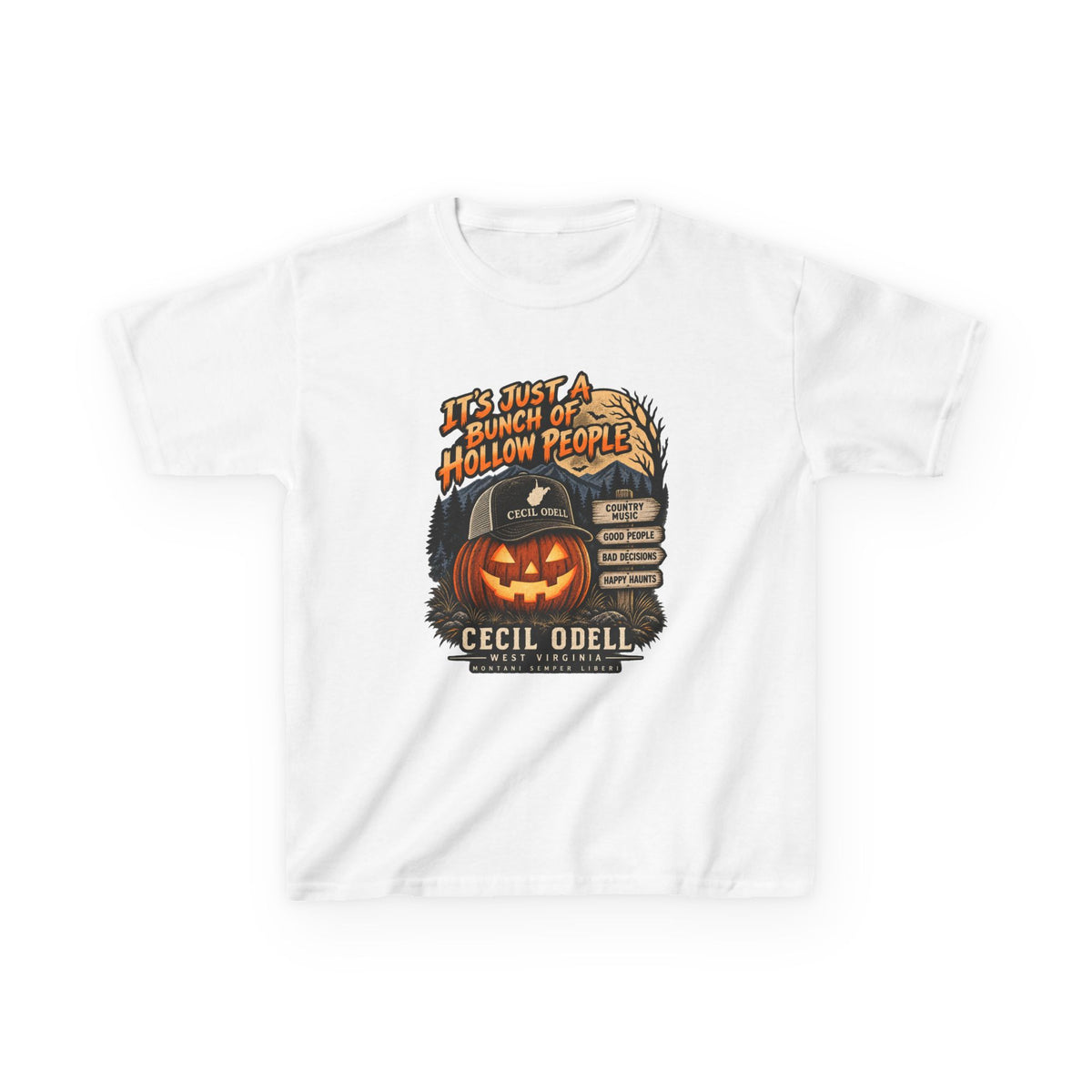 It's Just a Bunch of Hollow People Kids Halloween Tee | Cecil Odell