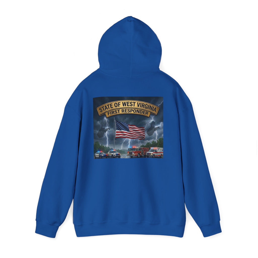First Responder Hoodie: West Virginia Line Eagle & American Flag Tribute