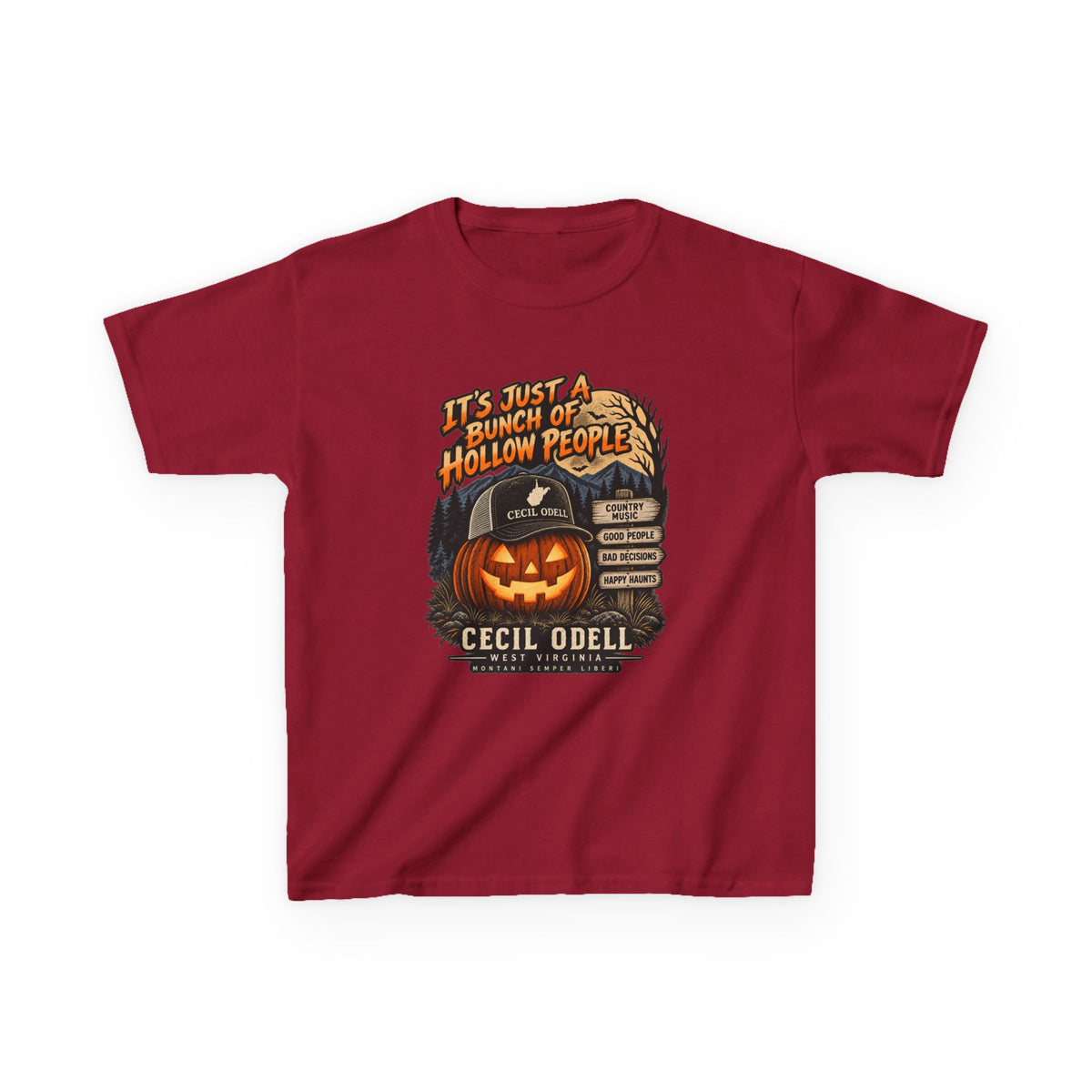 It's Just a Bunch of Hollow People Kids Halloween Tee | Cecil Odell