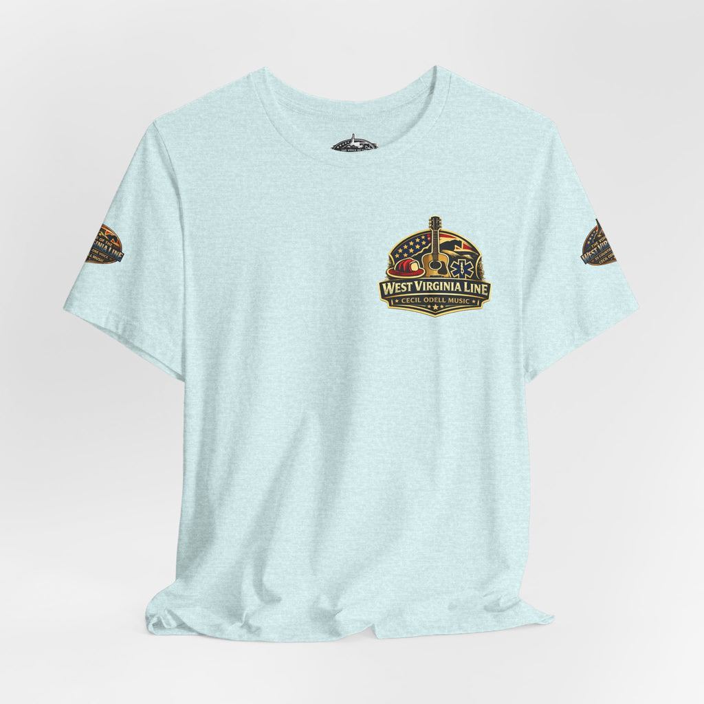West Virginia Outlaw T-Shirt: Rustic Skull & Guns Country Graphic Tee