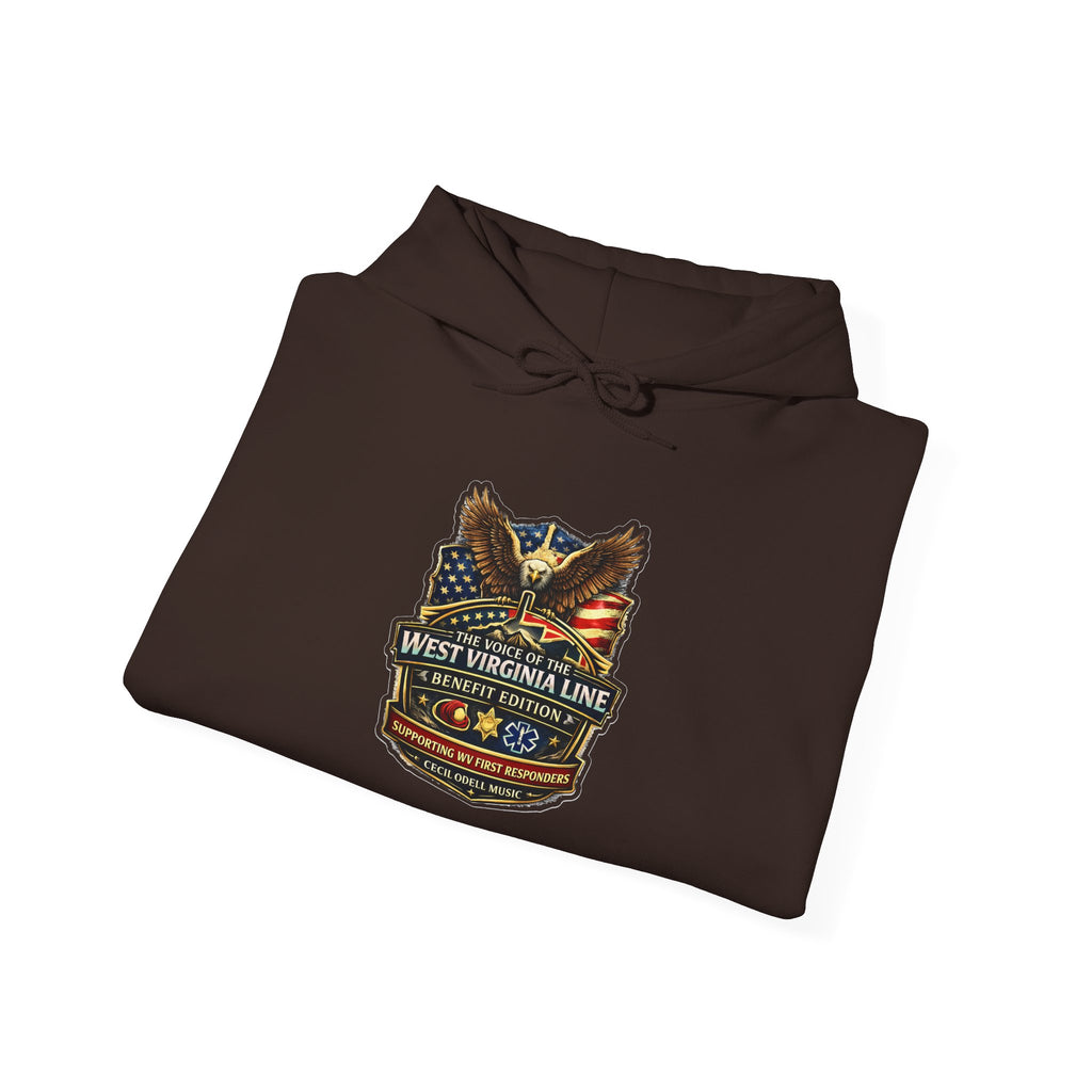 First Responder Hoodie: West Virginia Line Eagle & American Flag Tribute