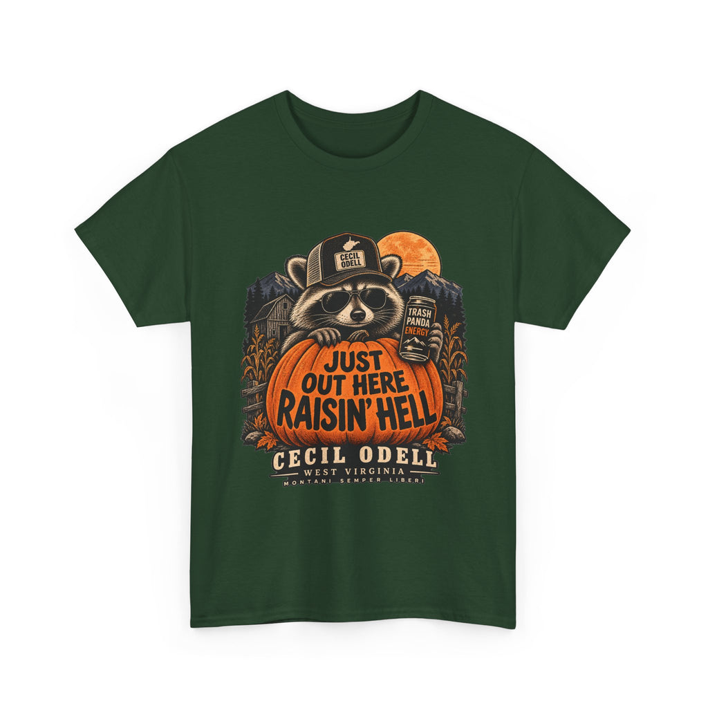 Just Out Here Raisin' Hell Halloween Tee | Cecil Odell