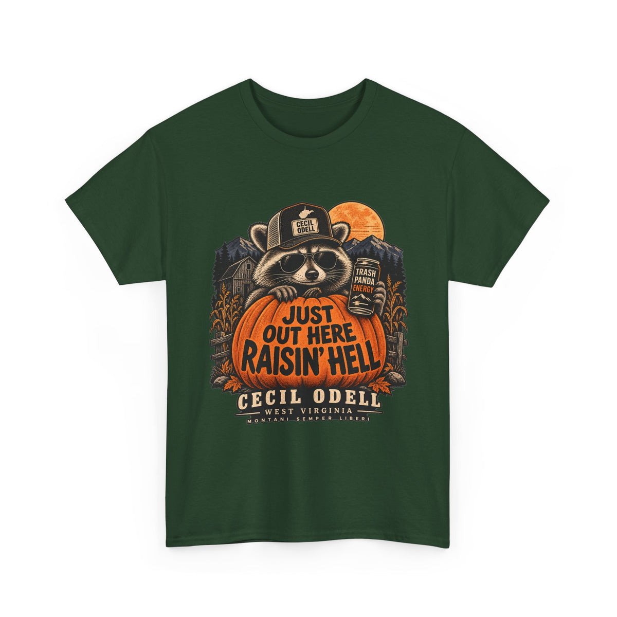 Just Out Here Raisin' Hell Halloween Tee | Cecil Odell