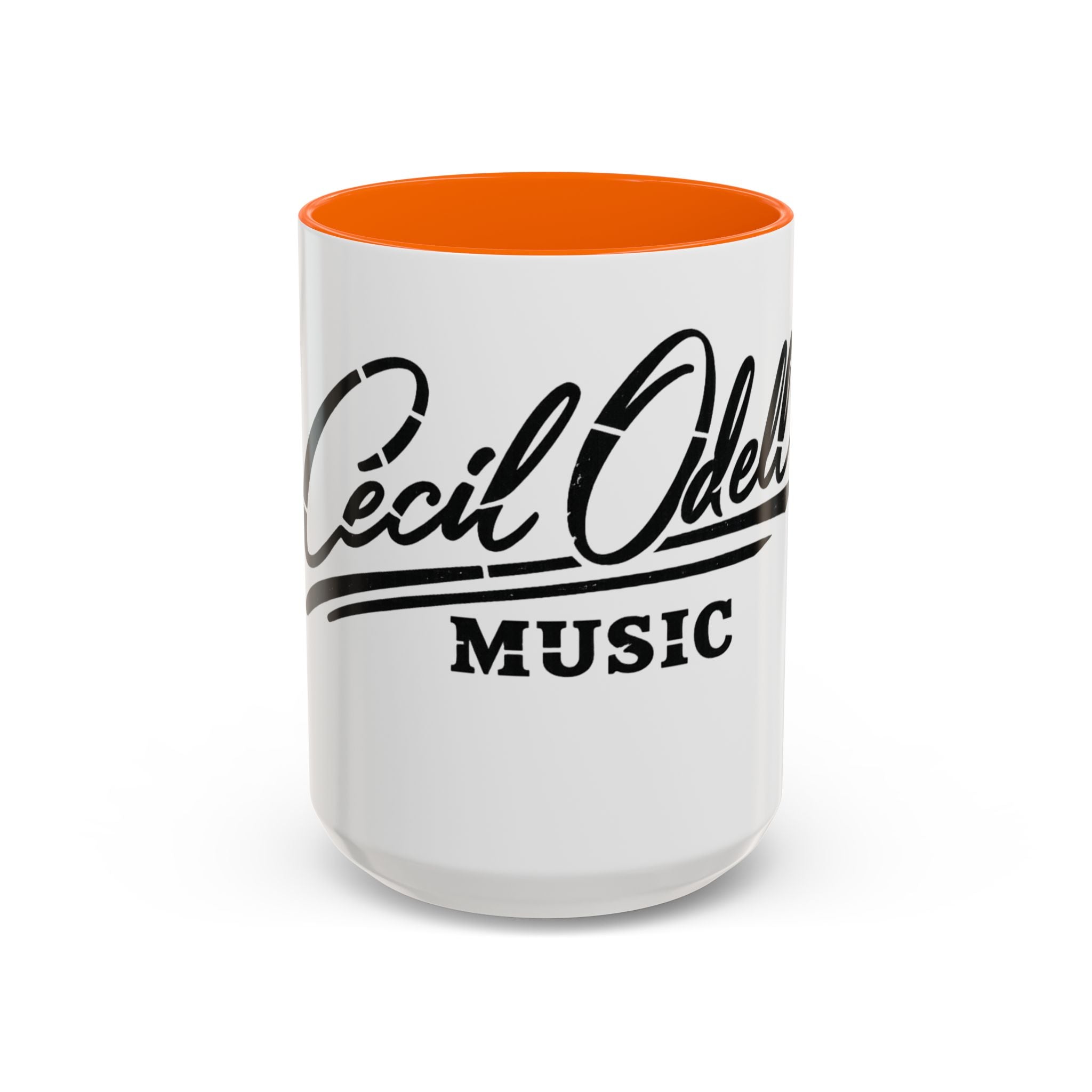 Cecil Odell Music Accent Coffee Mug: Black-Trim Musician Gift (11/15 oz)