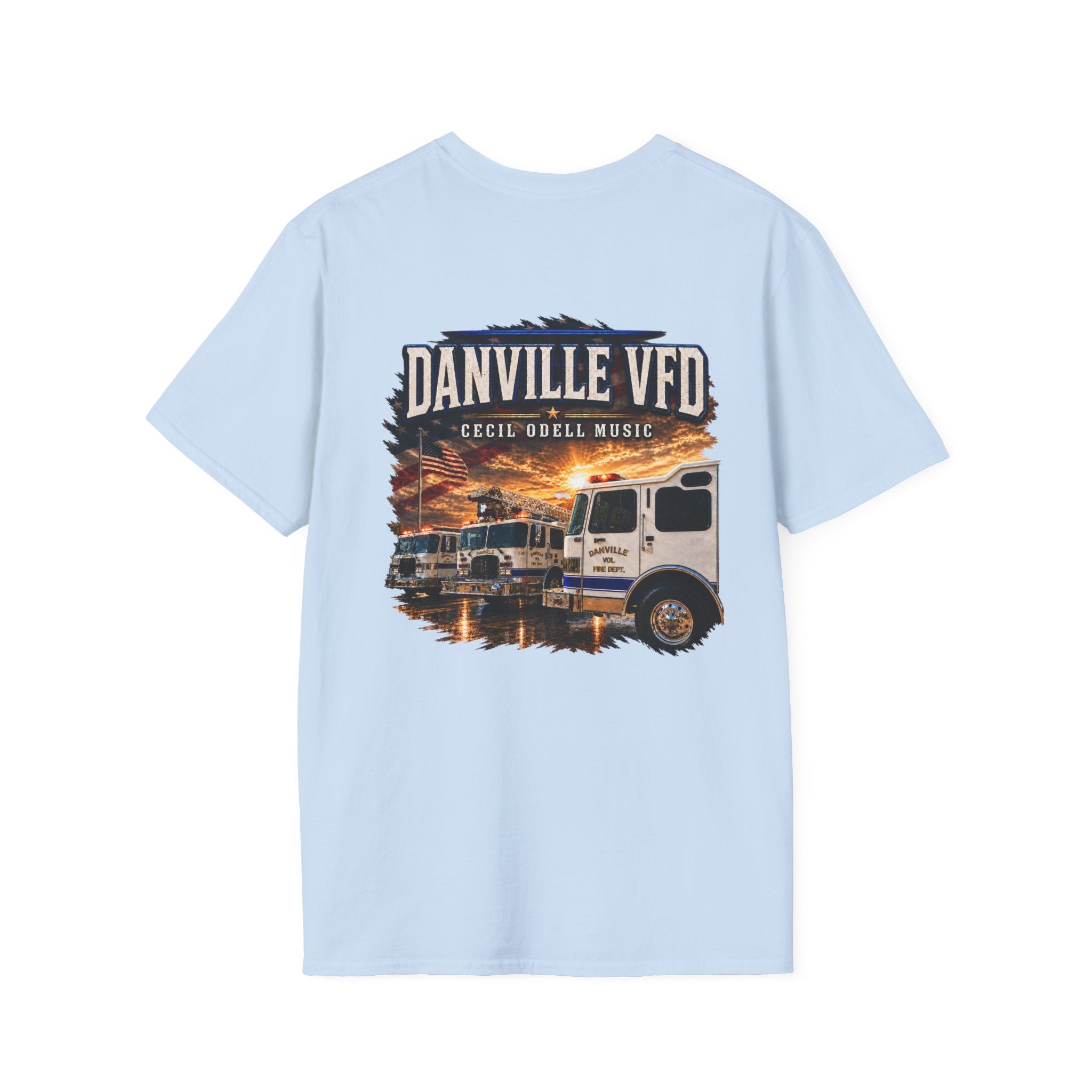 Danville VFD Firetruck T-Shirt: Volunteer Fire Department Crew Tee