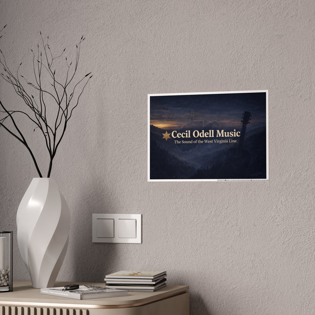 Cecil Odell Music Gloss Poster: 'The Sound of the West Virginia Line' Scenic Music Print