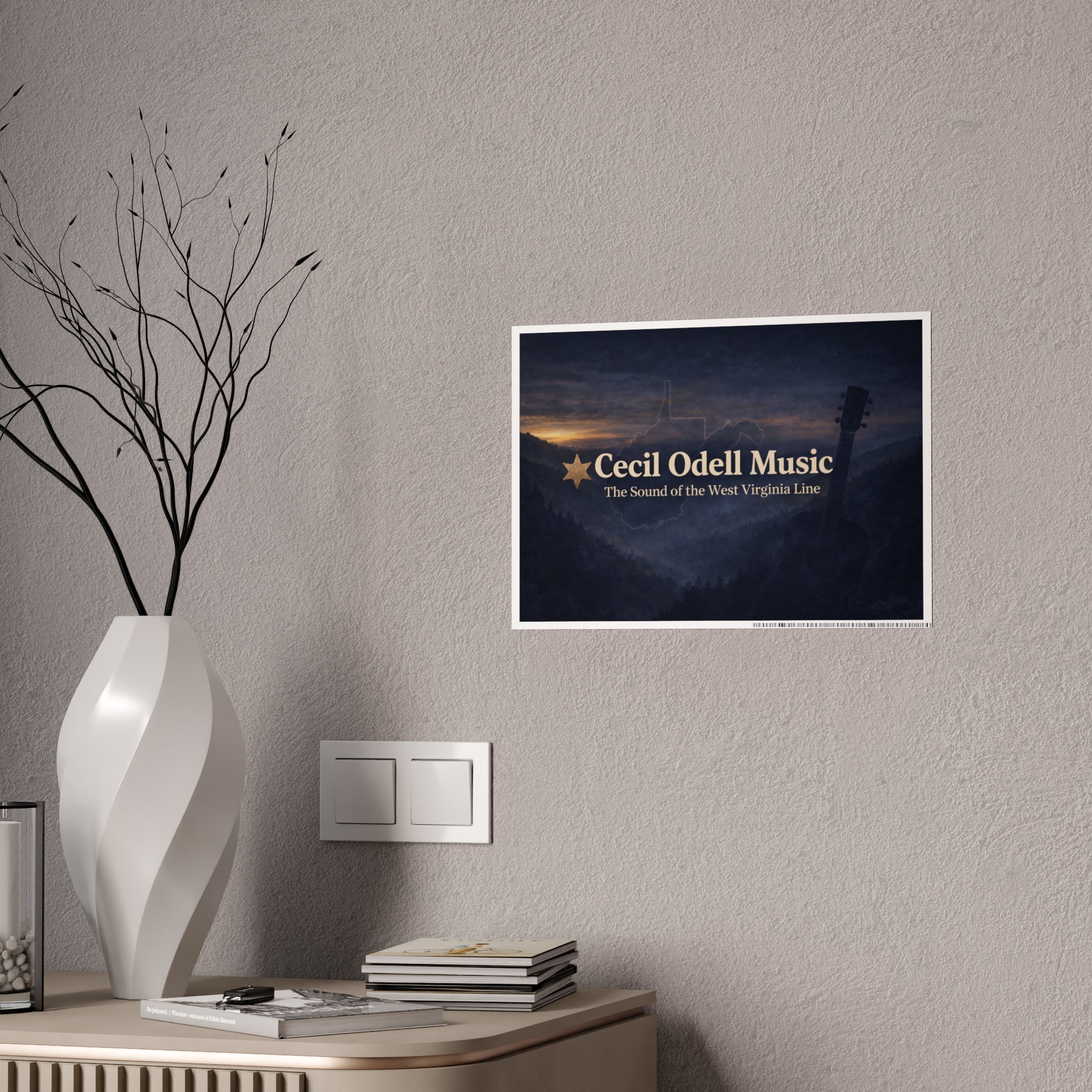 Cecil Odell Music Gloss Poster: 'The Sound of the West Virginia Line' Scenic Music Print