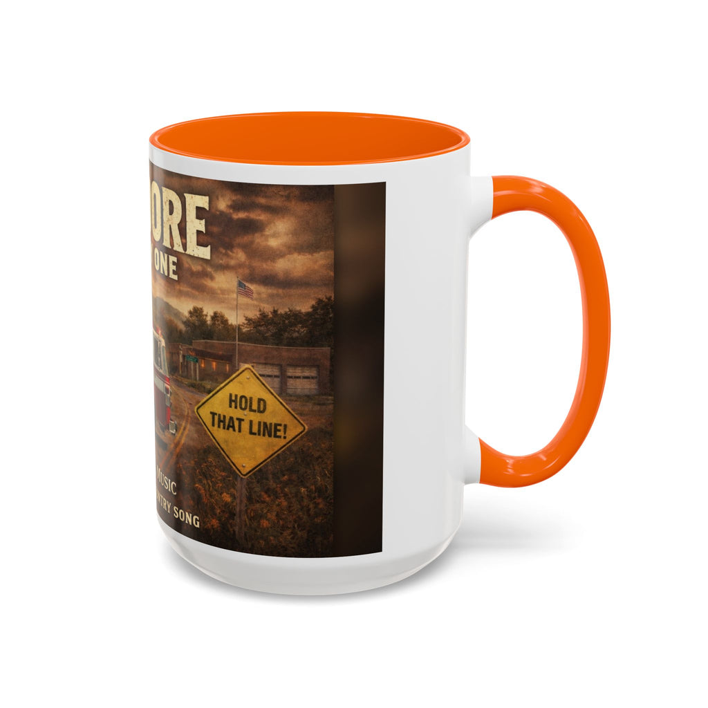 Anmoore Company One Firetruck Accent Coffee Mug: 'Hold That Line' West Virginia Country Music Tribute