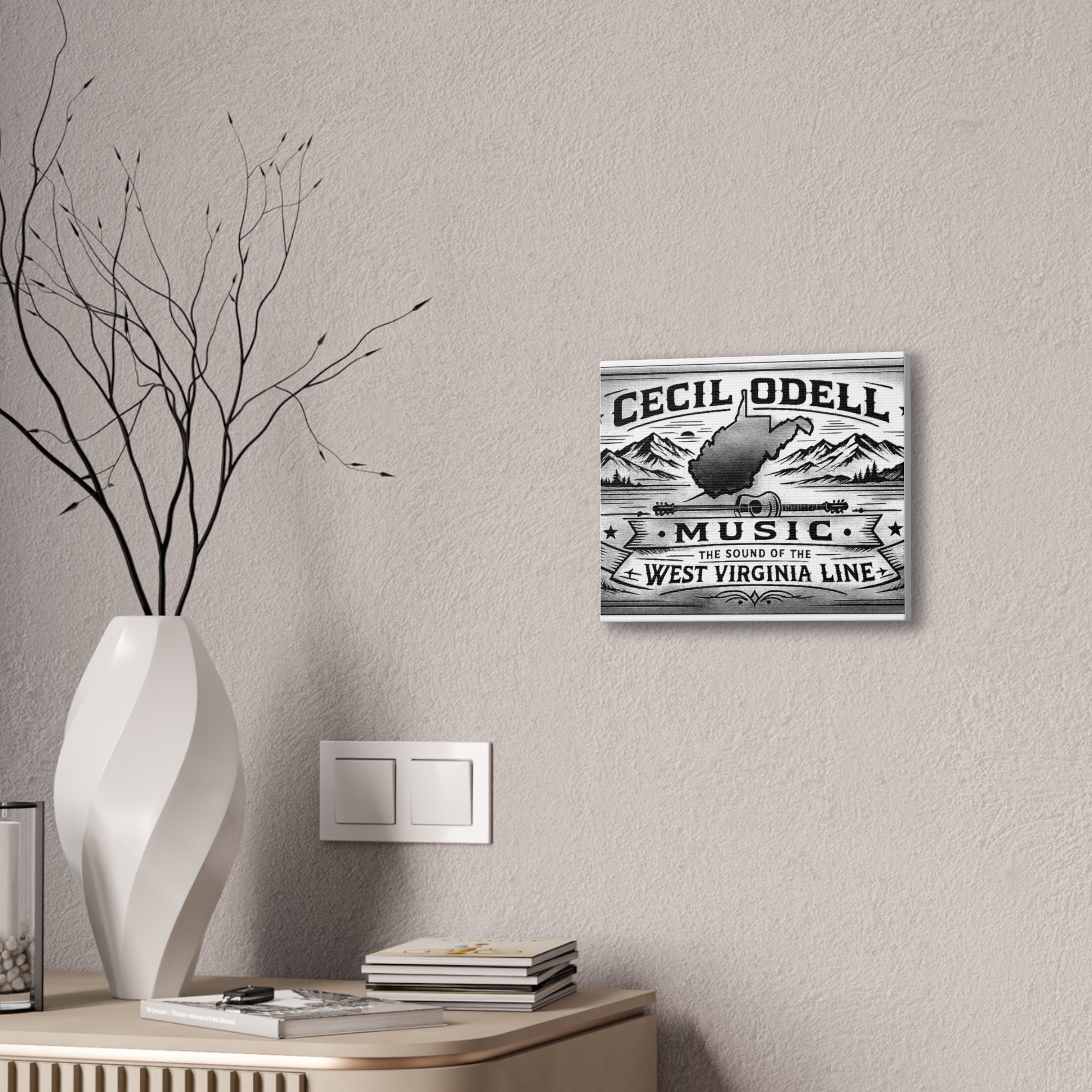 Cecil Odell Music Canvas Print: “The Sound of the West Virginia Line”
