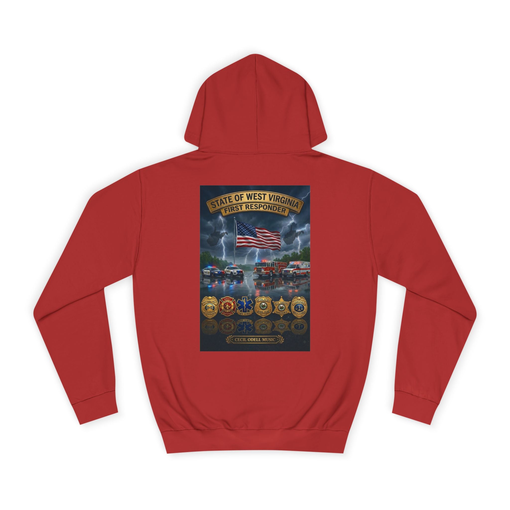 West Virginia Line Badge Hoodie: State & First Responder Tribute