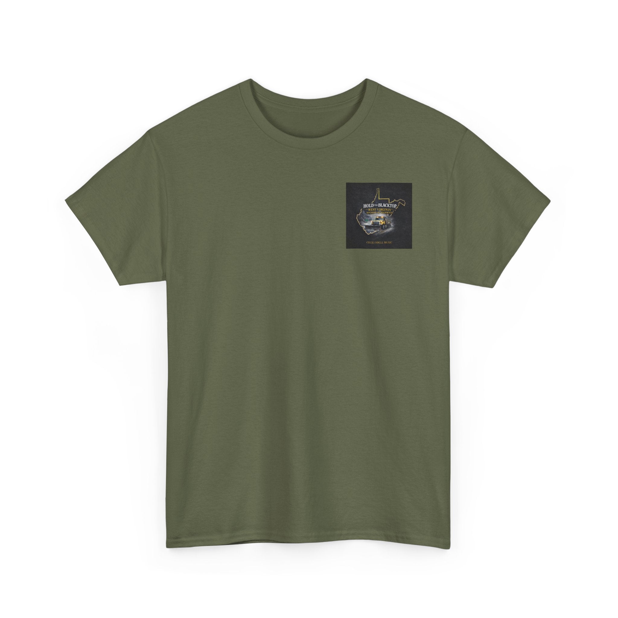 West Virginia 'Hold the Blacktop' Graphic Tee: Vintage Truck State Outline Music Shirt