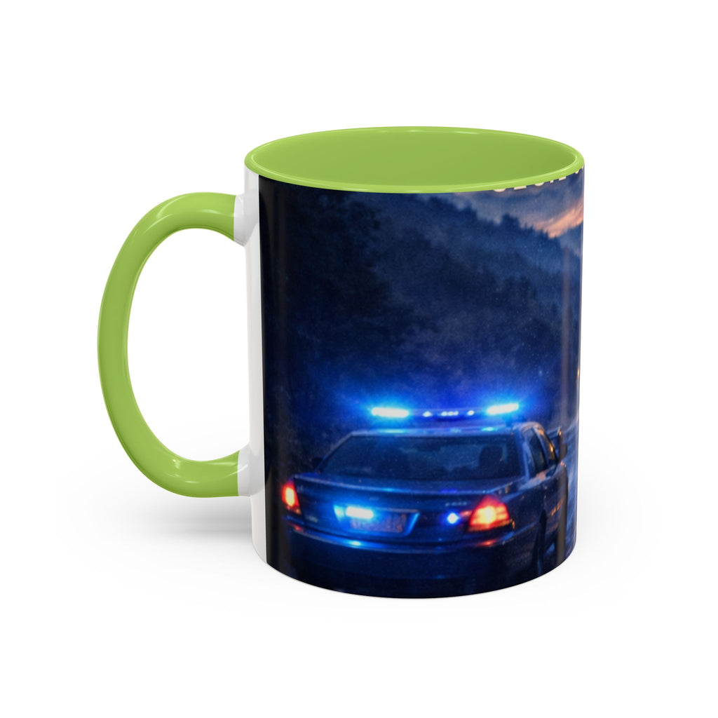 Trooper Night Patrol Coffee Mug: Rustic Western Lawman Scene (11/15oz)