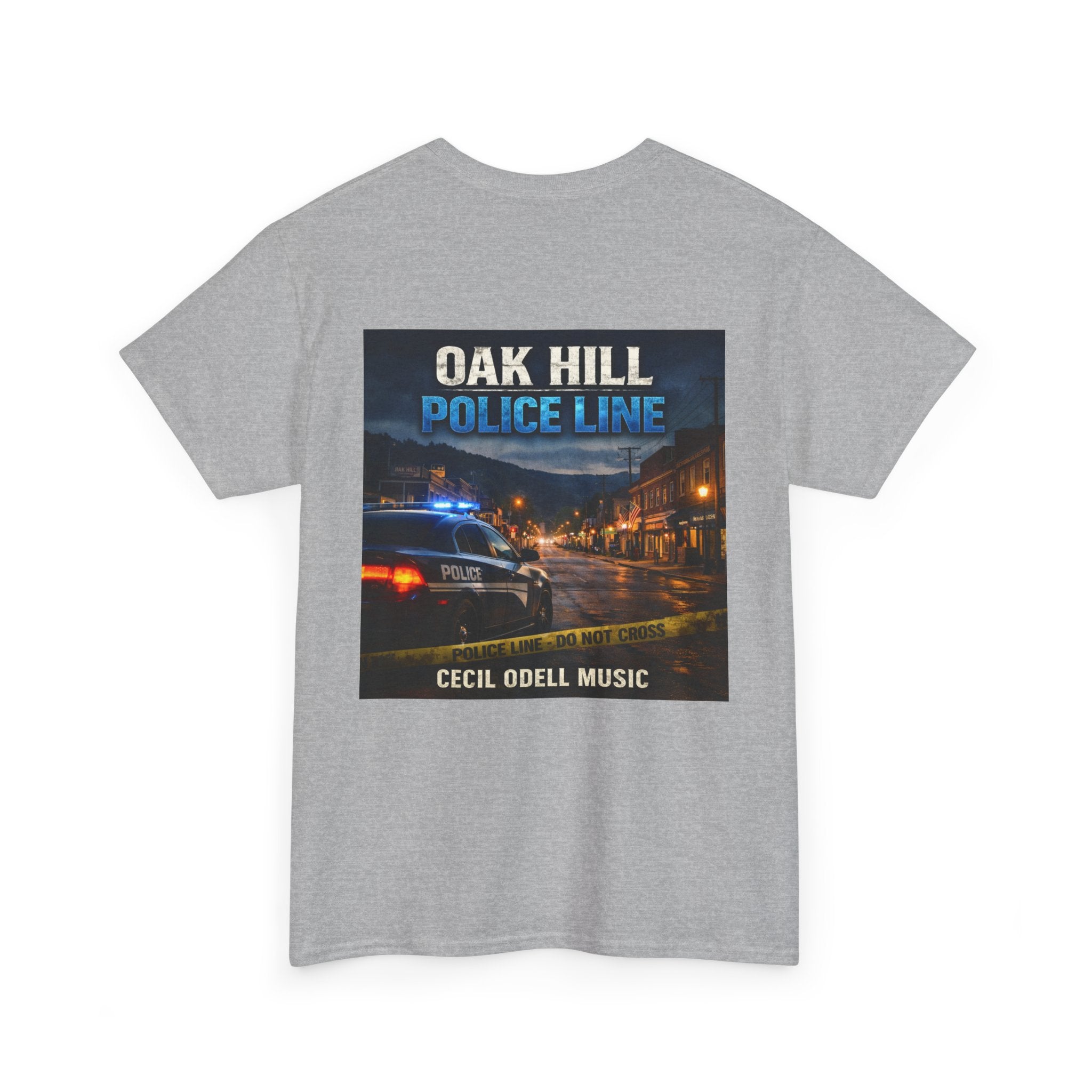Police Line T-Shirt: Oak Hill 'Police Line' Album Cover Tee