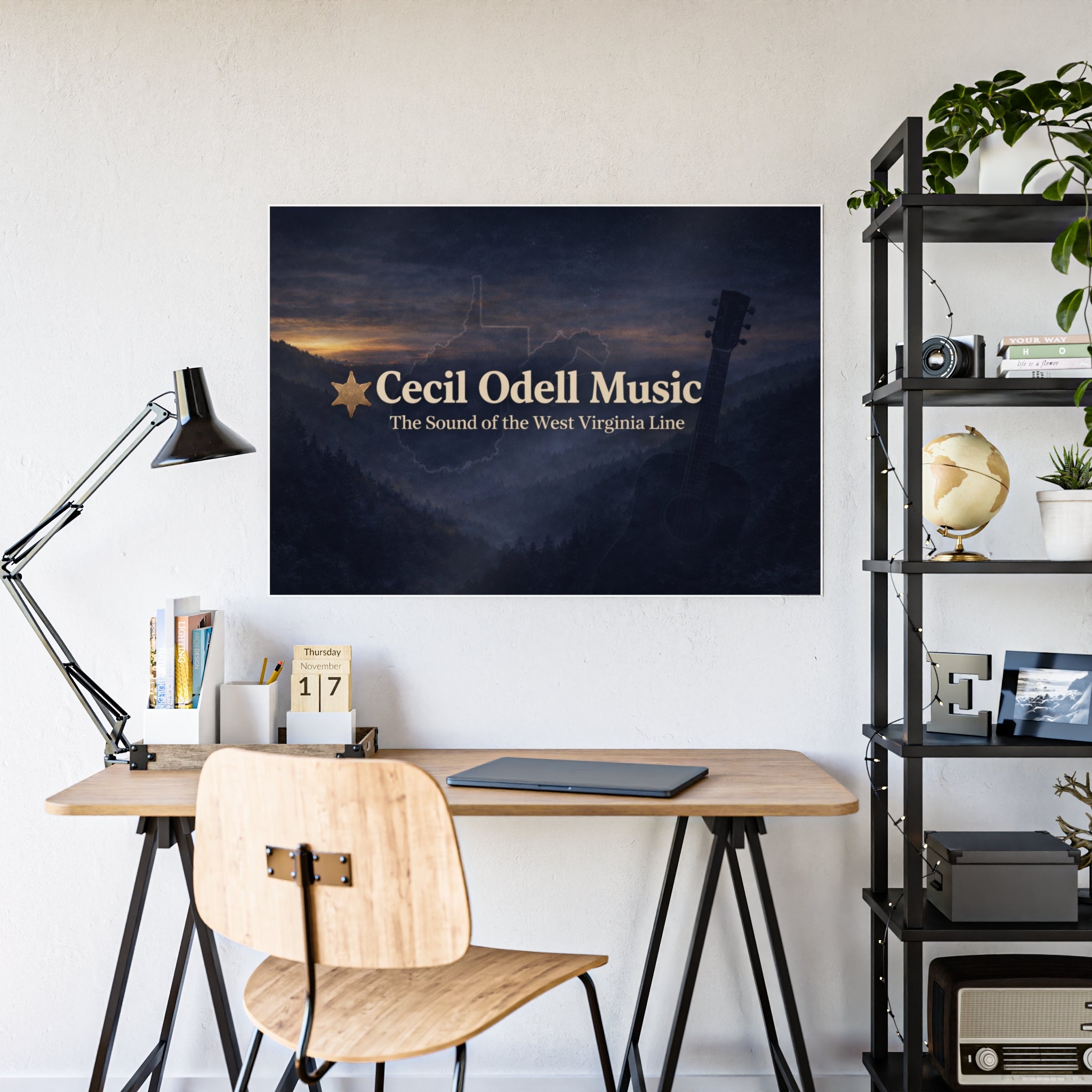 Cecil Odell Music Gloss Poster: 'The Sound of the West Virginia Line' Scenic Music Print